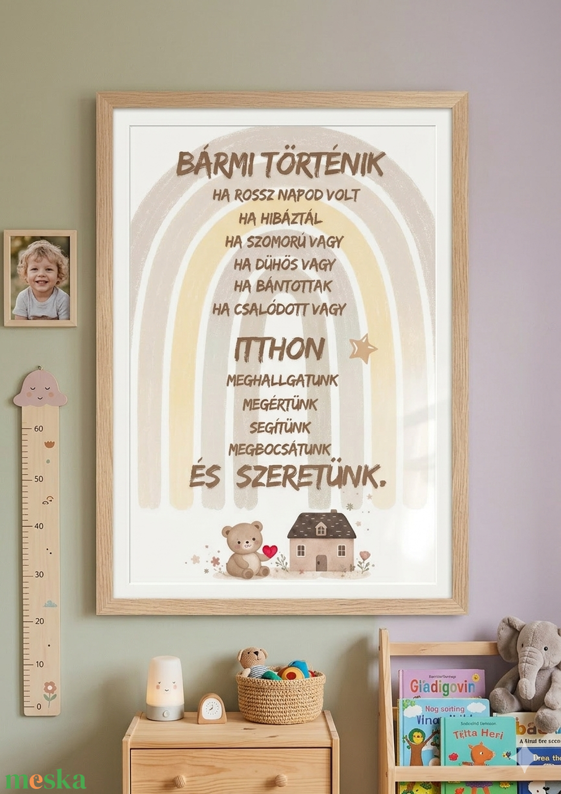 Érzelmi biztonság � támogató üzenet falikép gyerekeknek - baba - mama - babaszoba dekoráció - babaszoba kép - Meska.hu