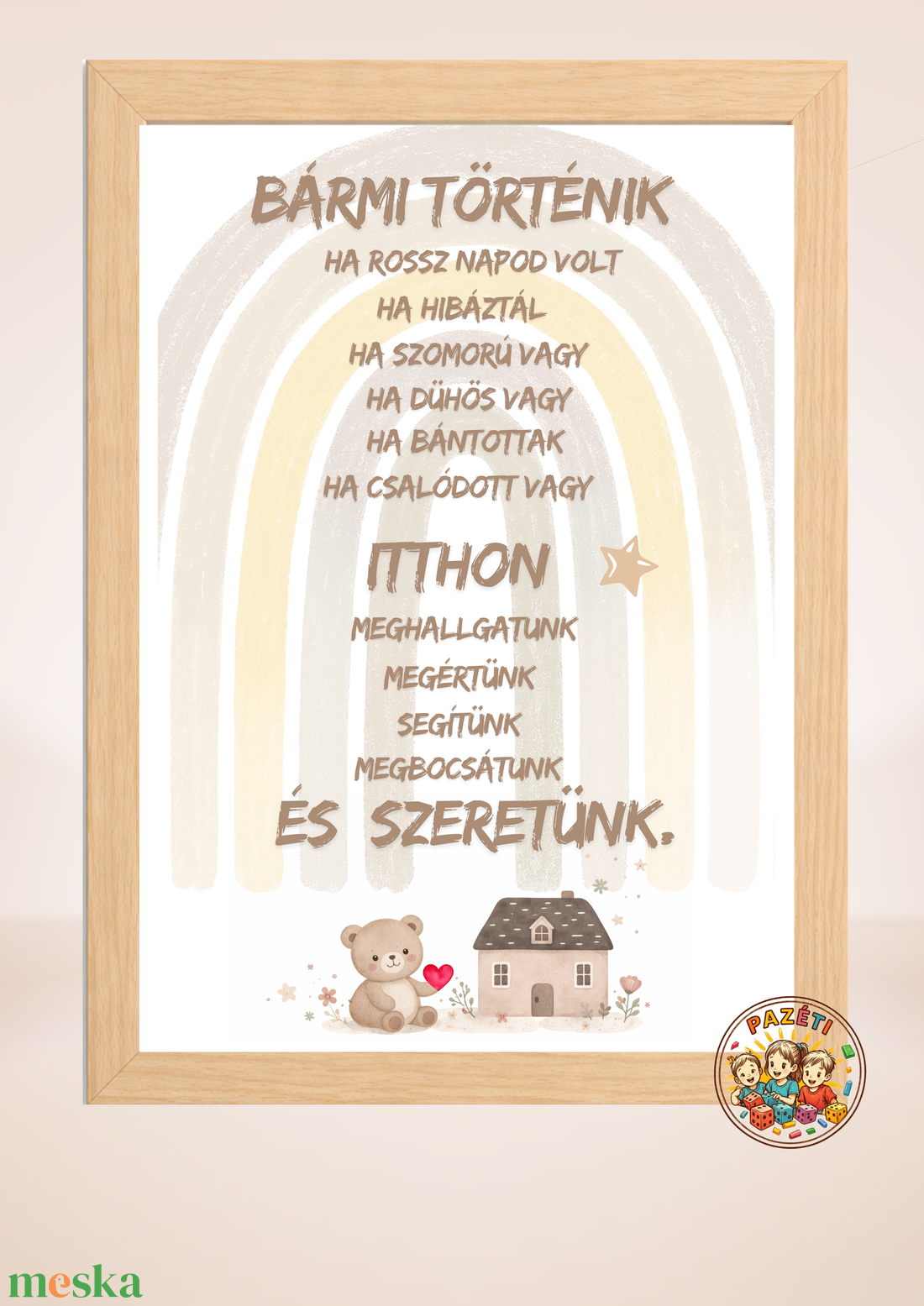 Érzelmi biztonság � támogató üzenet falikép, dekoráció gyerekeknek - baba - mama - babaszoba dekoráció - gyerekszoba falmatrica - Meska.hu