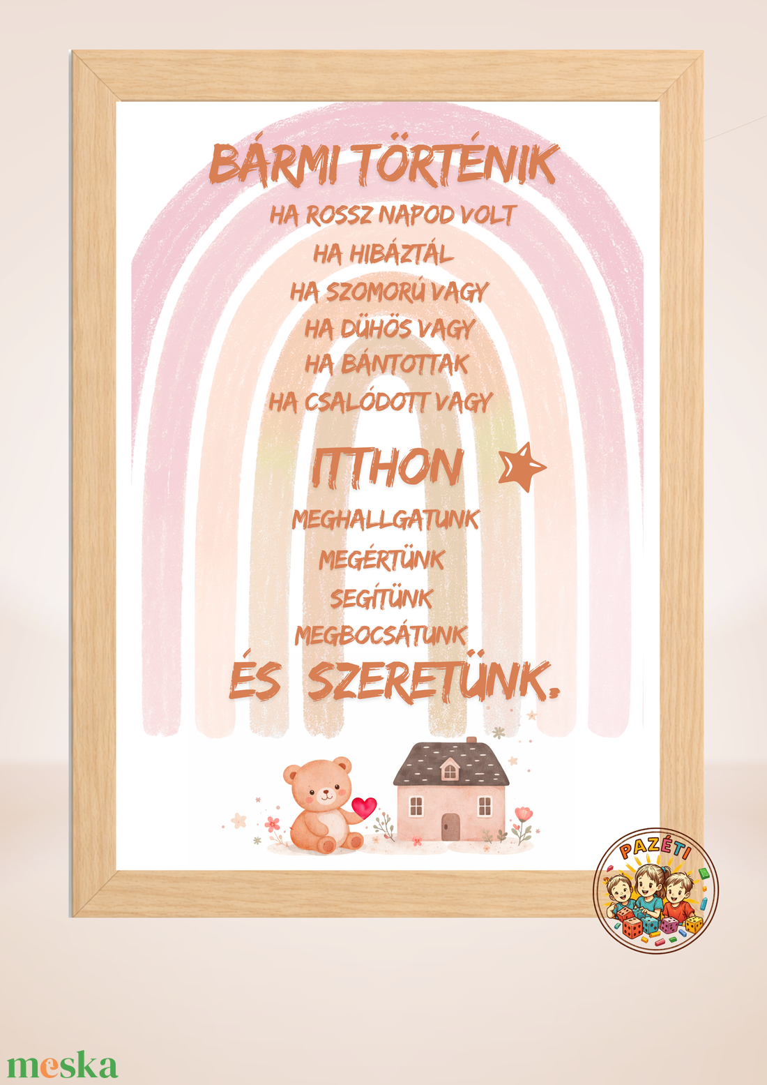 Érzelmi biztonság � támogató üzenet falikép, dekoráció gyerekeknek - baba - mama - babaszoba dekoráció - gyerekszoba falmatrica - Meska.hu