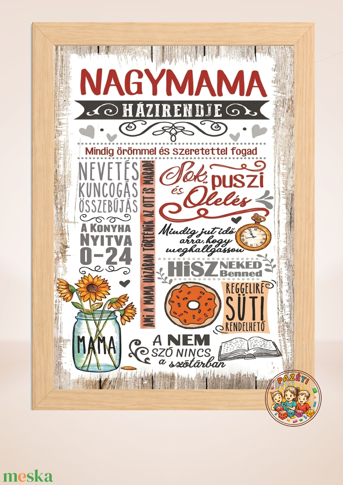 Nagymama házirendje � dekoráció, falikép - otthon & életmód - dekoráció - kép & falikép - poszter - Meska.hu