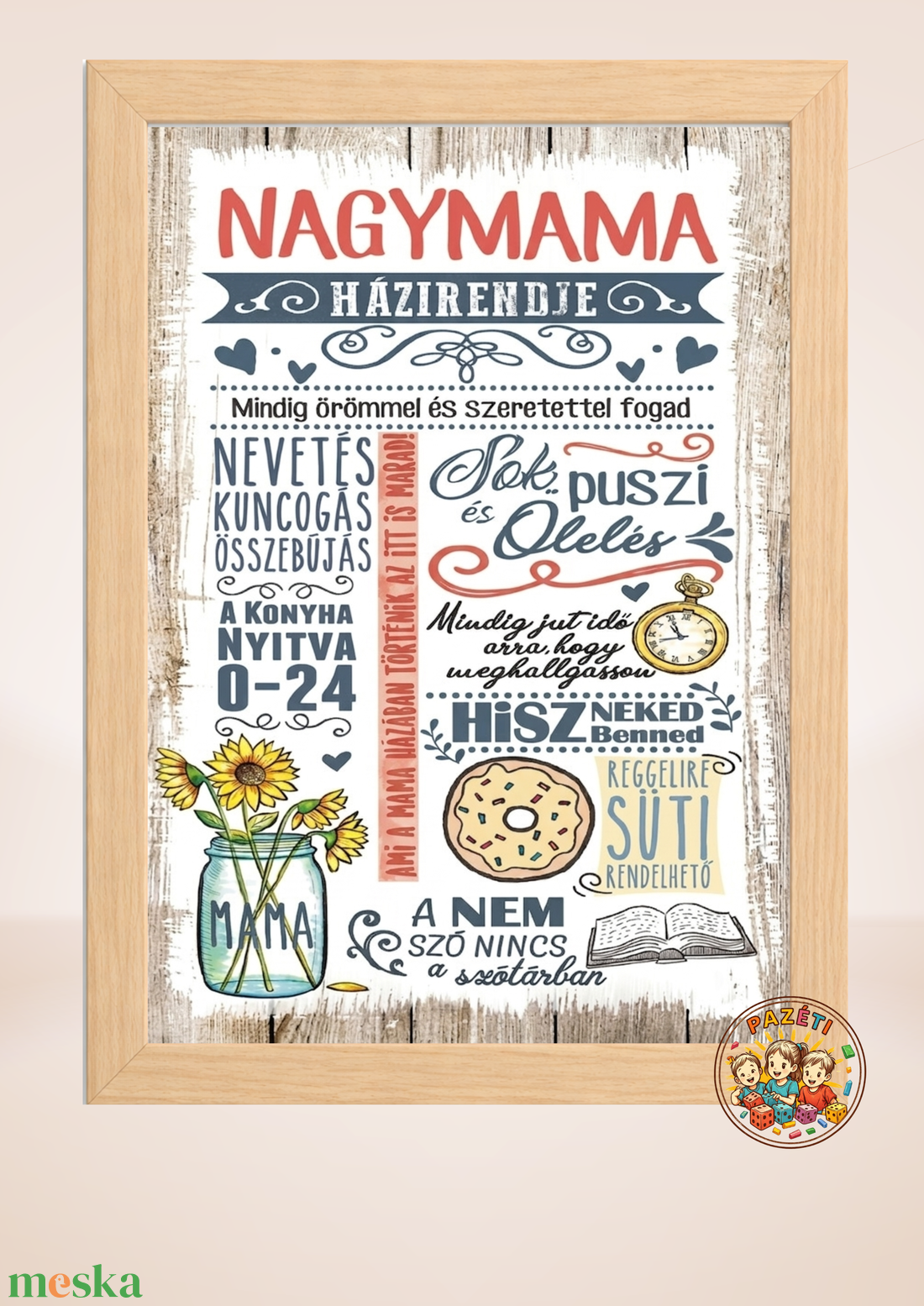 Nagymama házirendje � dekoráció, falikép - otthon & életmód - dekoráció - kép & falikép - poszter - Meska.hu