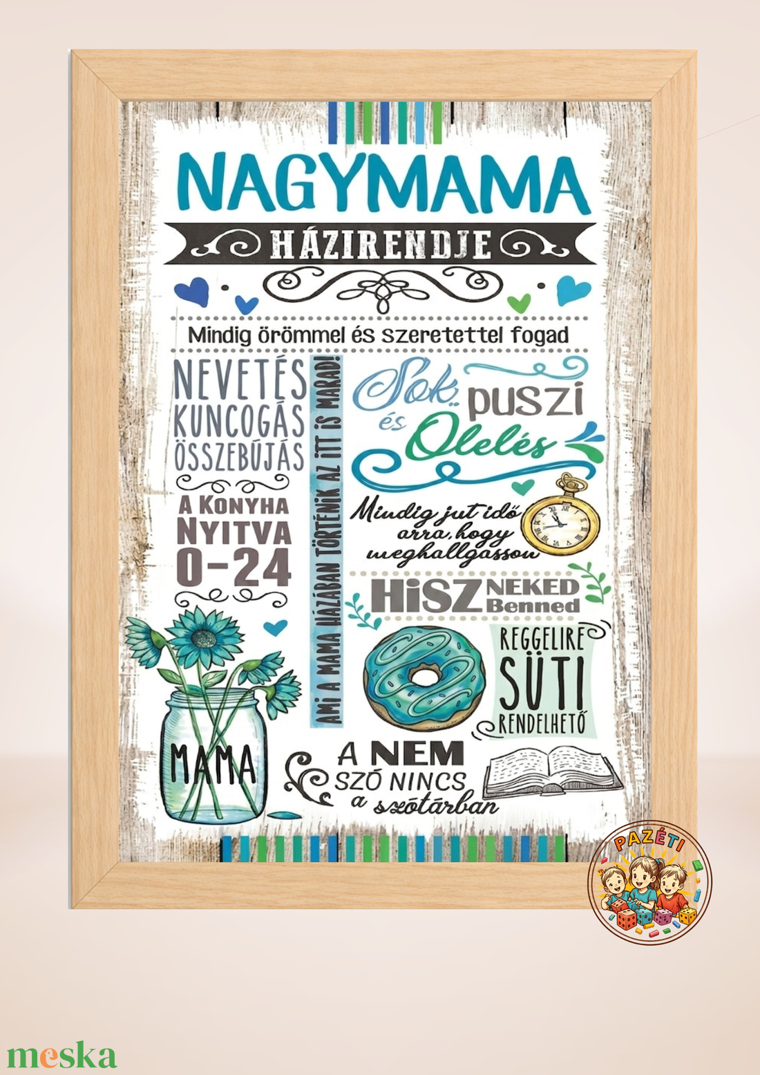 Nagymama házirendje � dekoráció, falikép - otthon & életmód - dekoráció - kép & falikép - poszter - Meska.hu