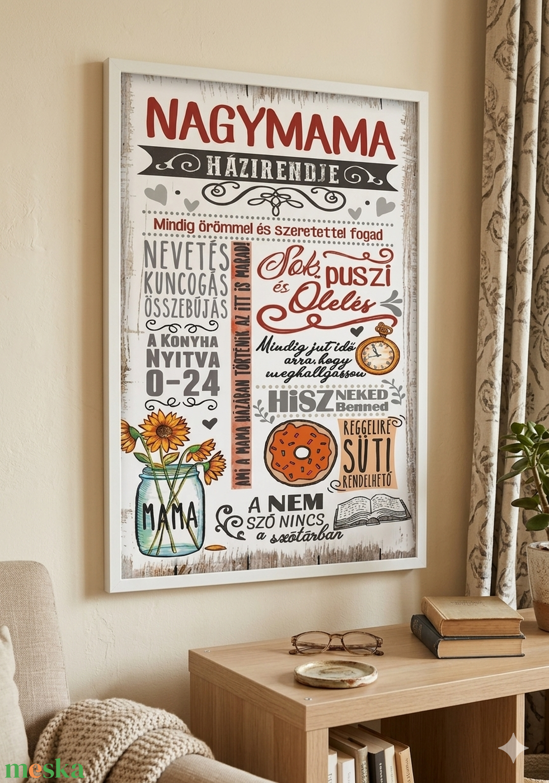 Nagymama házirendje � dekoráció, falikép - otthon & életmód - dekoráció - kép & falikép - poszter - Meska.hu