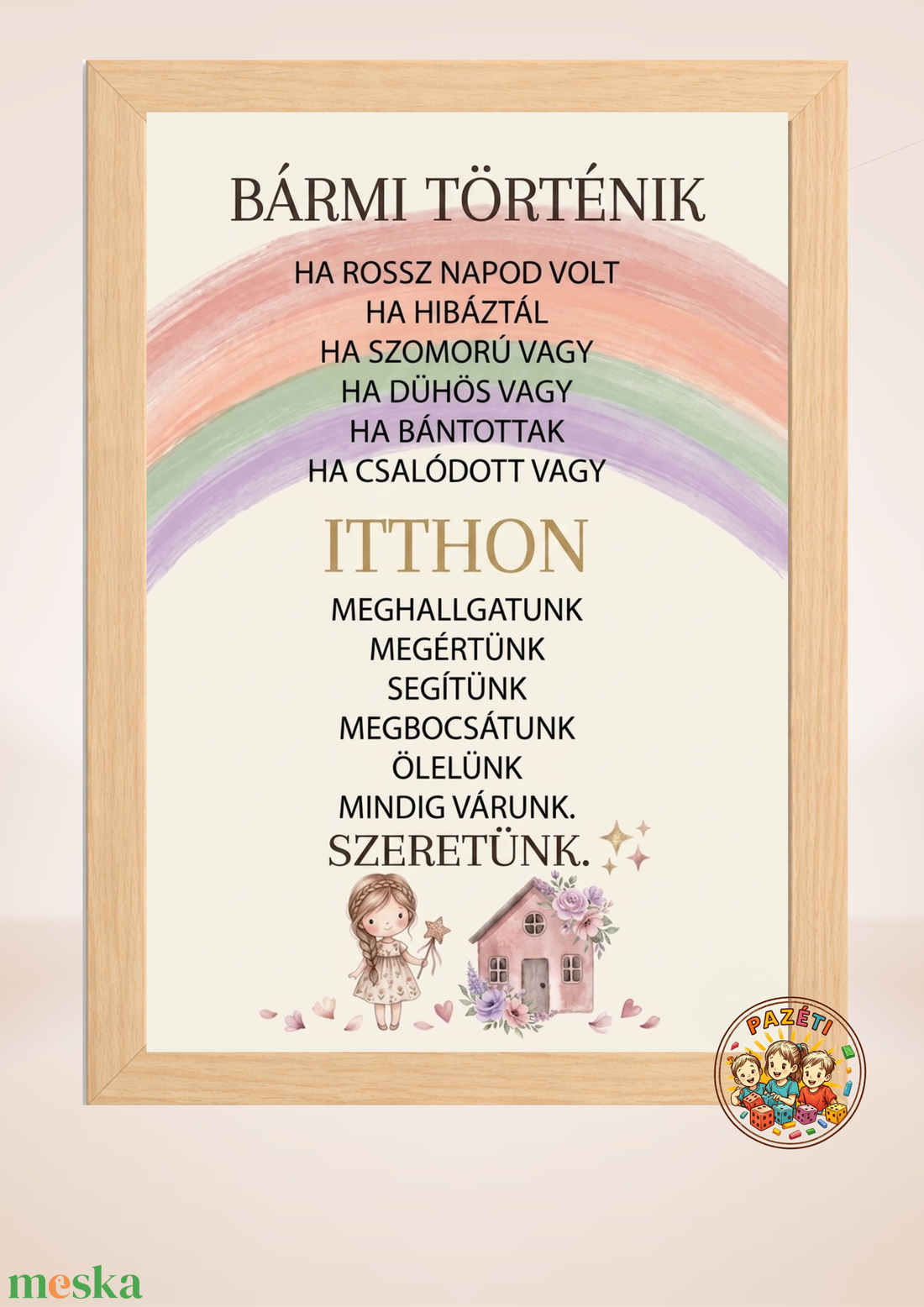 Érzelmi biztonság � támogató üzenet falikép, dekoráció kisfiúknak, kislányoknak - baba - mama - babaszoba dekoráció - gyerekszoba falmatrica - Meska.hu