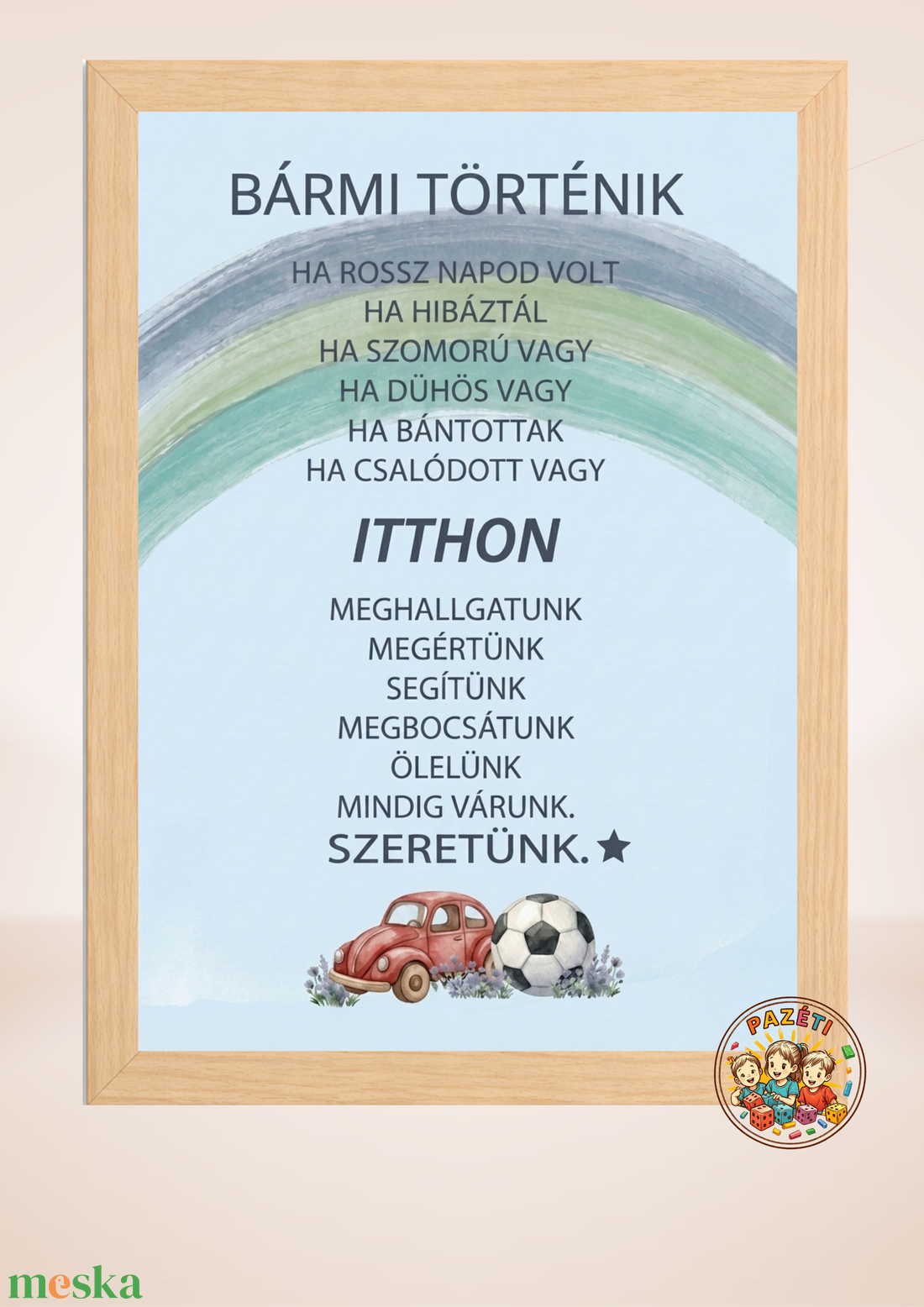 Érzelmi biztonság � támogató üzenet falikép, dekoráció kisfiúknak, kislányoknak - baba - mama - babaszoba dekoráció - gyerekszoba falmatrica - Meska.hu