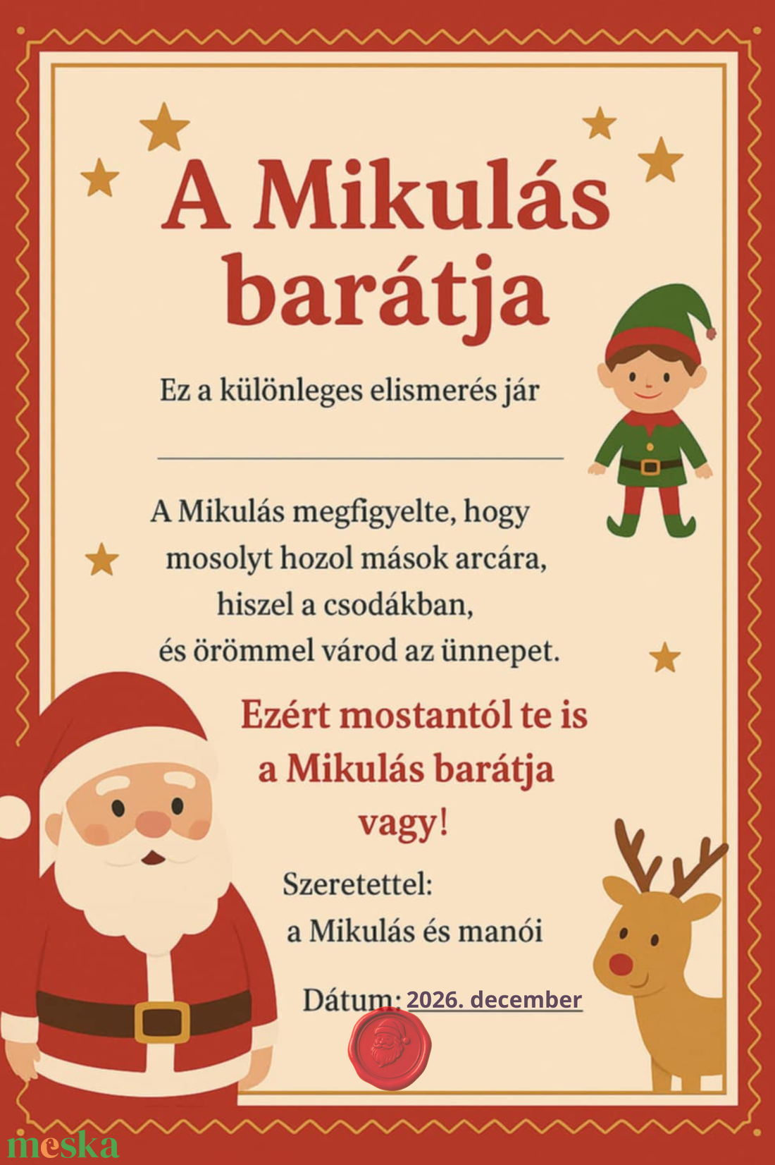 Mikulás küldetés � Érzelmi és szociális készségeket fejlesztő kártyajáték  - karácsony - mikulás - mikulás ajándékok - Meska.hu