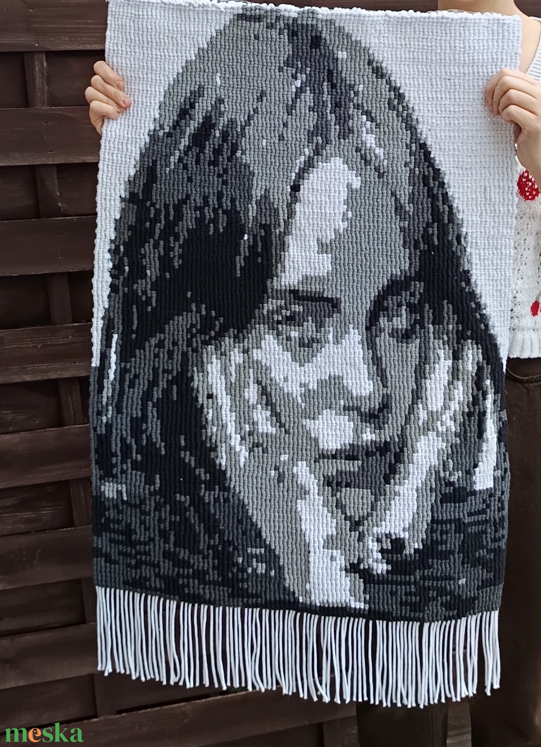 Billie Eilish pixelmakramé - otthon & életmód - dekoráció - fali és függő dekoráció - falra akasztható dekor - Meska.hu Billie Eilish pixelmakramé - otthon & életmód - dekoráció - fali és függő dekoráció - falra akasztható dekor - Meska.hu