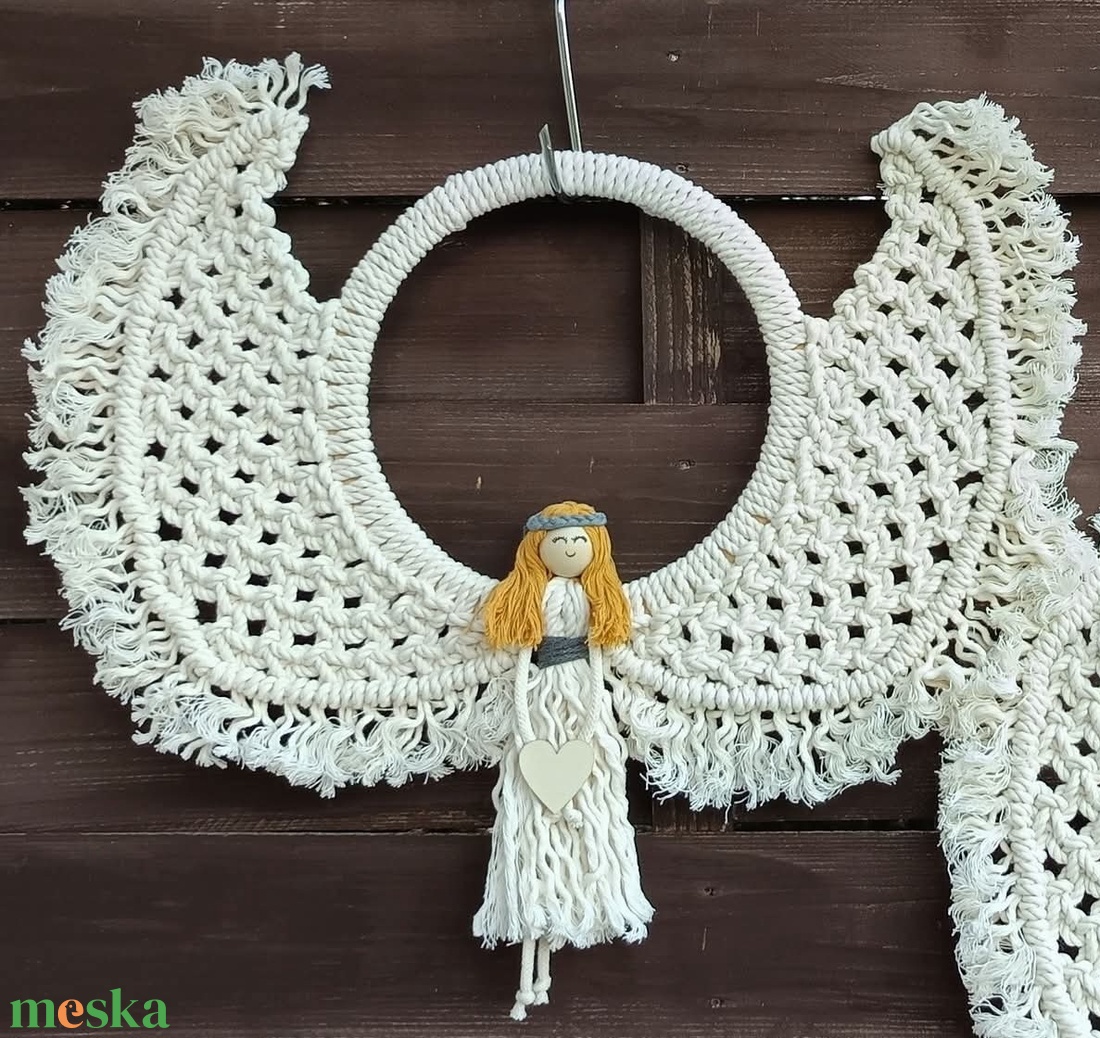 Angyalka fali dekoráció - otthon & életmód - dekoráció - fali és függő dekoráció - falra akasztható dekor - Meska.hu