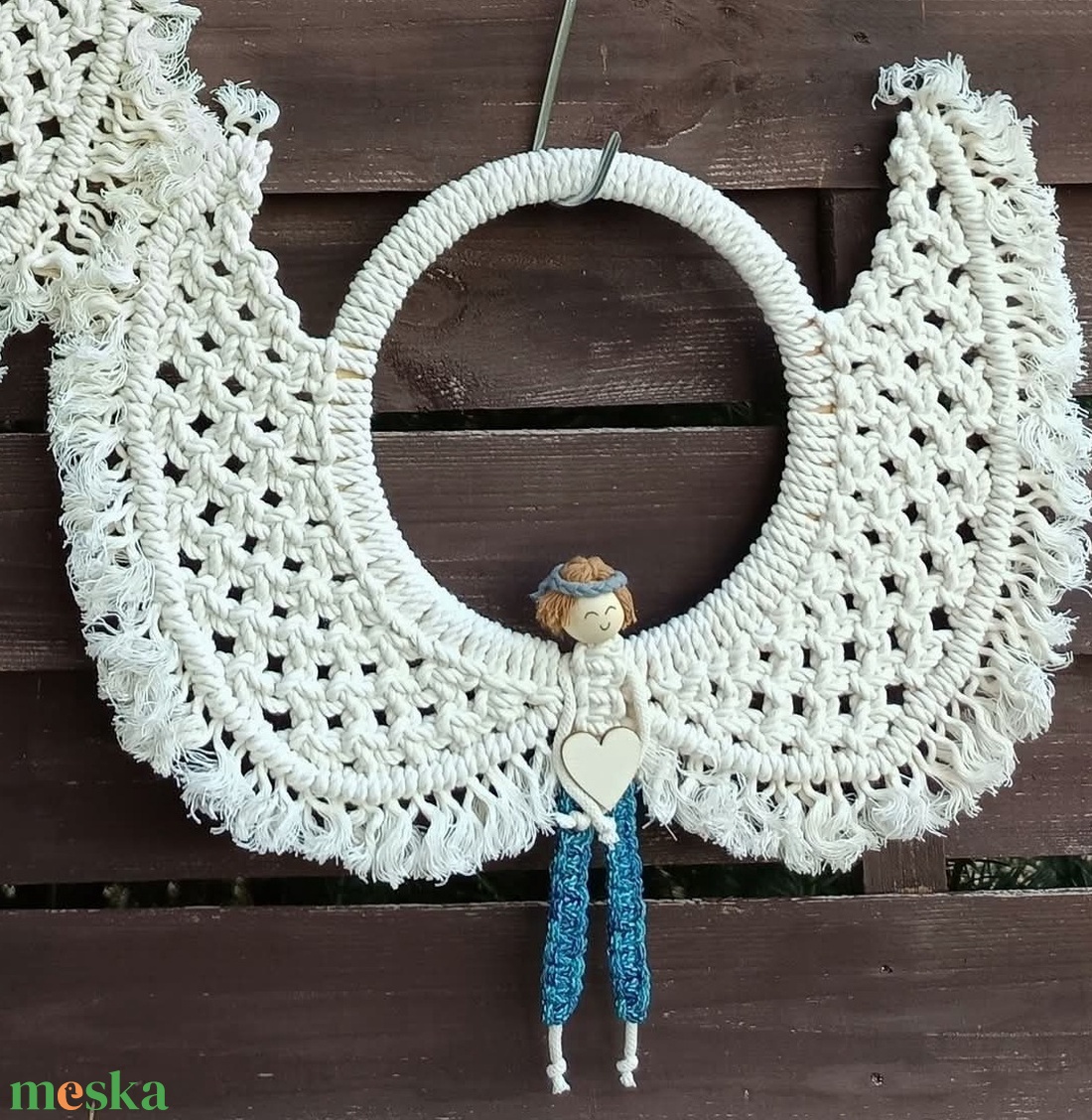 Angyalka fali dekoráció - otthon & életmód - dekoráció - fali és függő dekoráció - falra akasztható dekor - Meska.hu