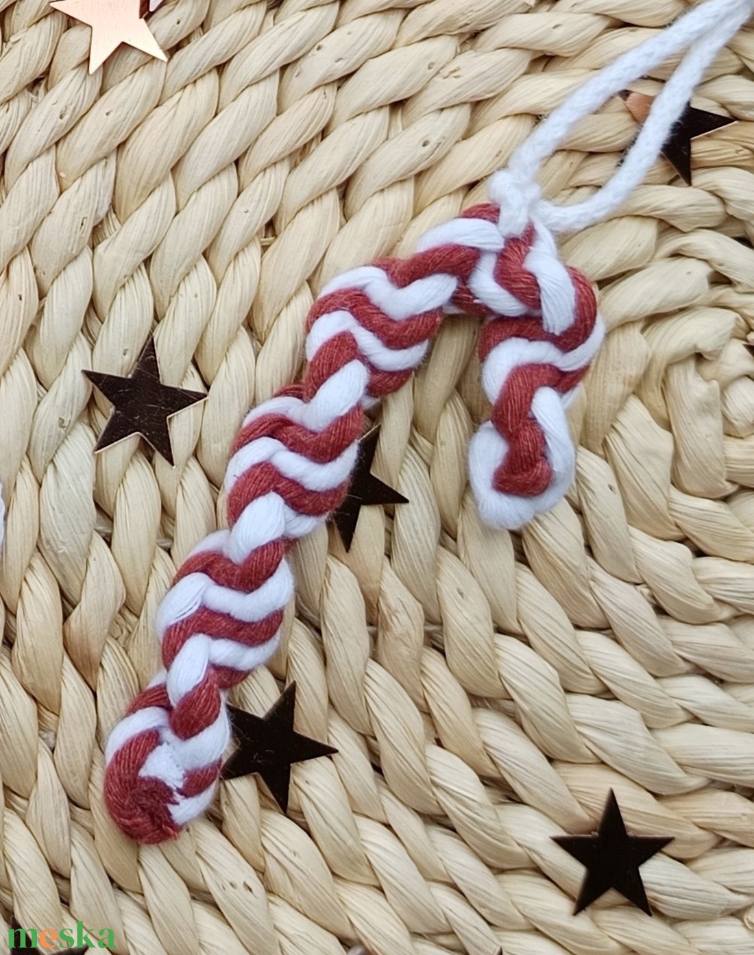 Cukorkarúd karácsonyfadísz - karácsony - karácsonyi lakásdekoráció - karácsonyfadíszek - Meska.hu