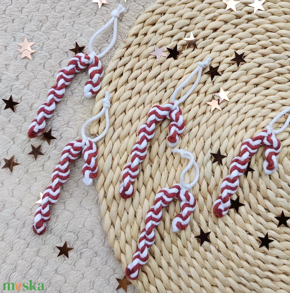 Cukorkarúd karácsonyfadísz - karácsony - karácsonyi lakásdekoráció - karácsonyfadíszek - Meska.hu