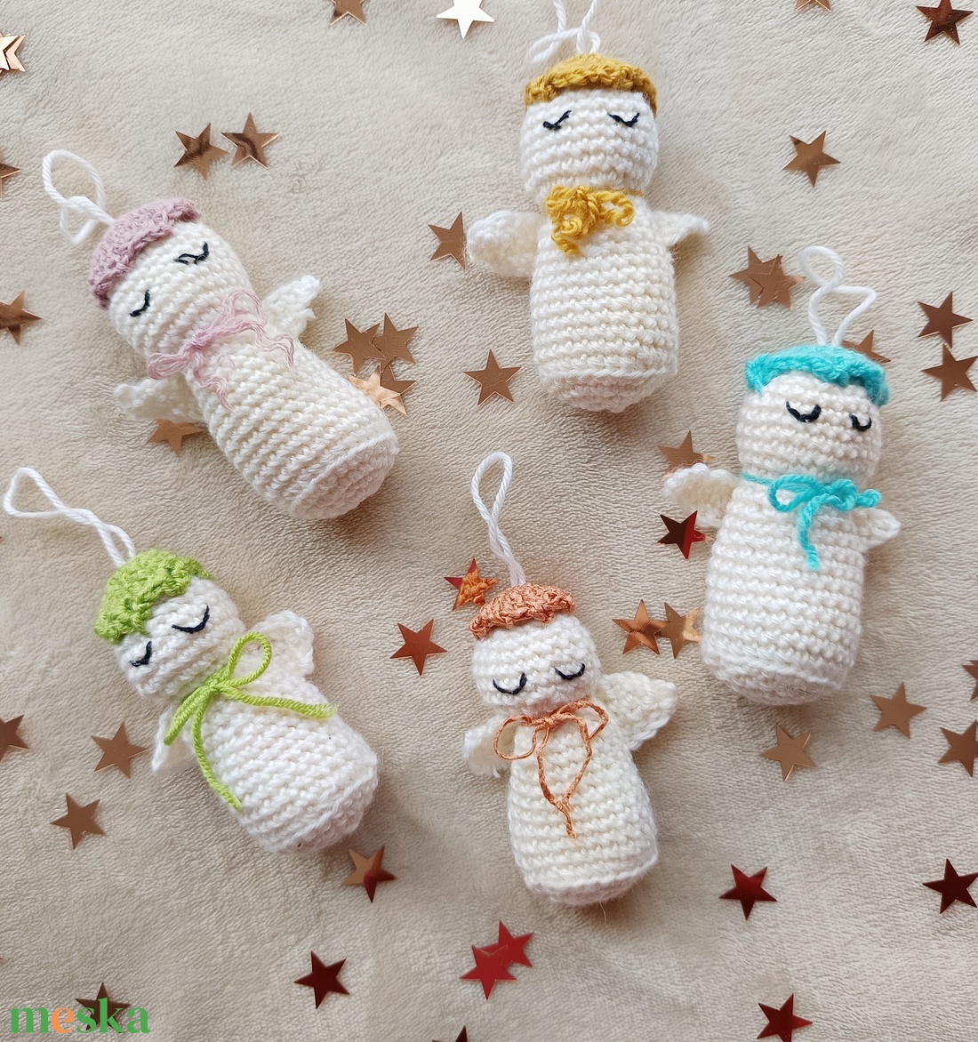 Angyalka dekoráció - karácsony - karácsonyi lakásdekoráció - karácsonyfadíszek - Meska.hu