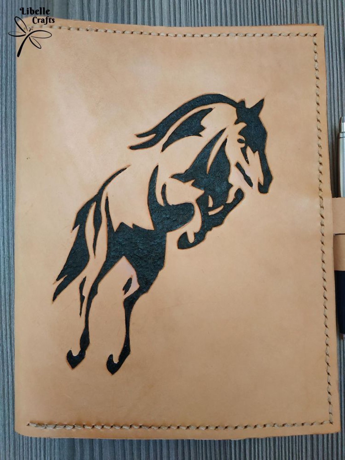 Lovas sziluett noteszborító - otthon & életmód - papír, írószer - könyv- és füzetborító - Meska.hu