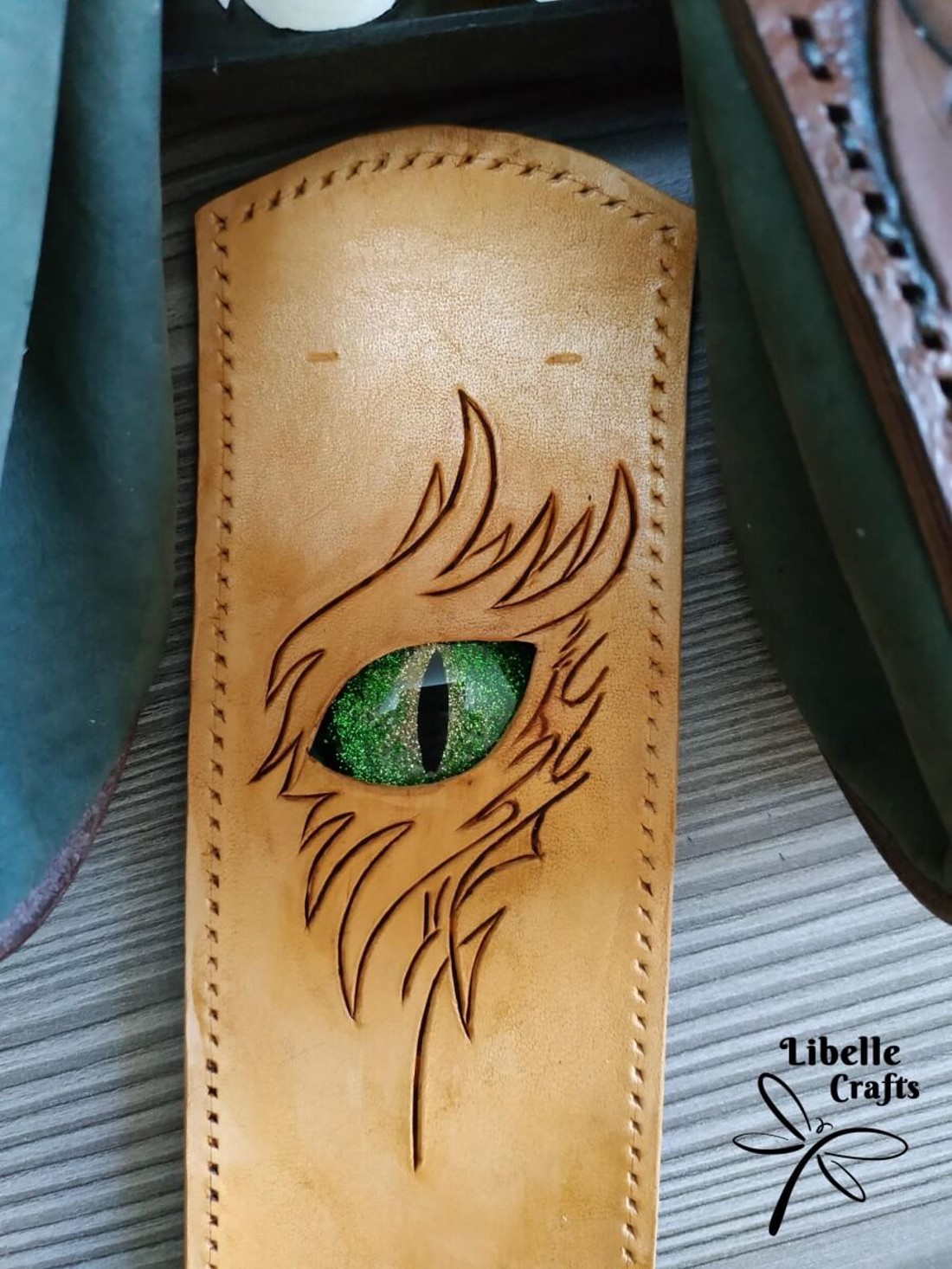 Sárkányszemes kockatartó szütyő - ZÖLD szemmel - játék & sport - táblajáték és kártyajáték - társasjátékok - dobókocka - Meska.hu