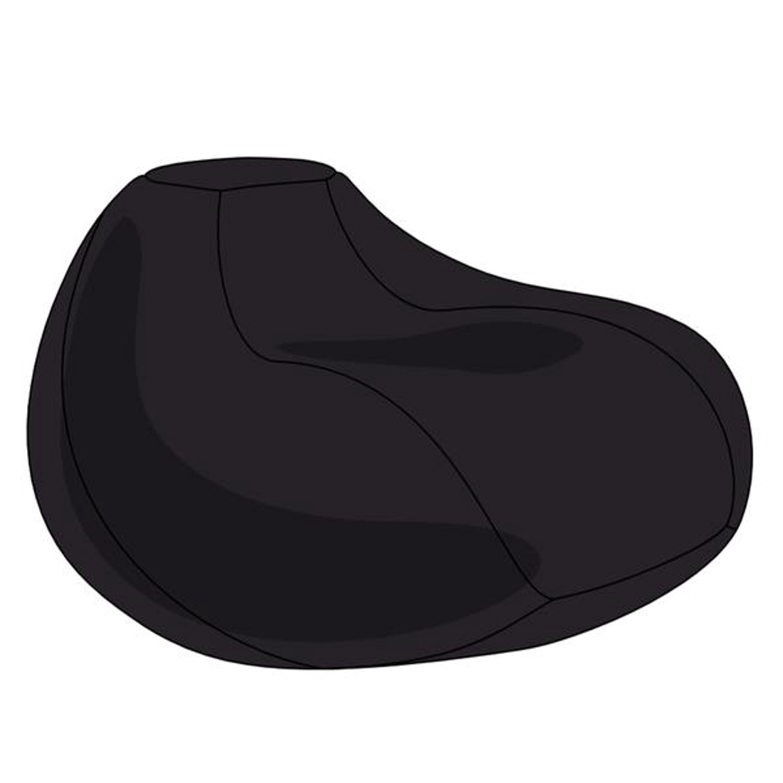 Fekete Grandiózus Babzsákfotel Huzat -  - Meska.hu