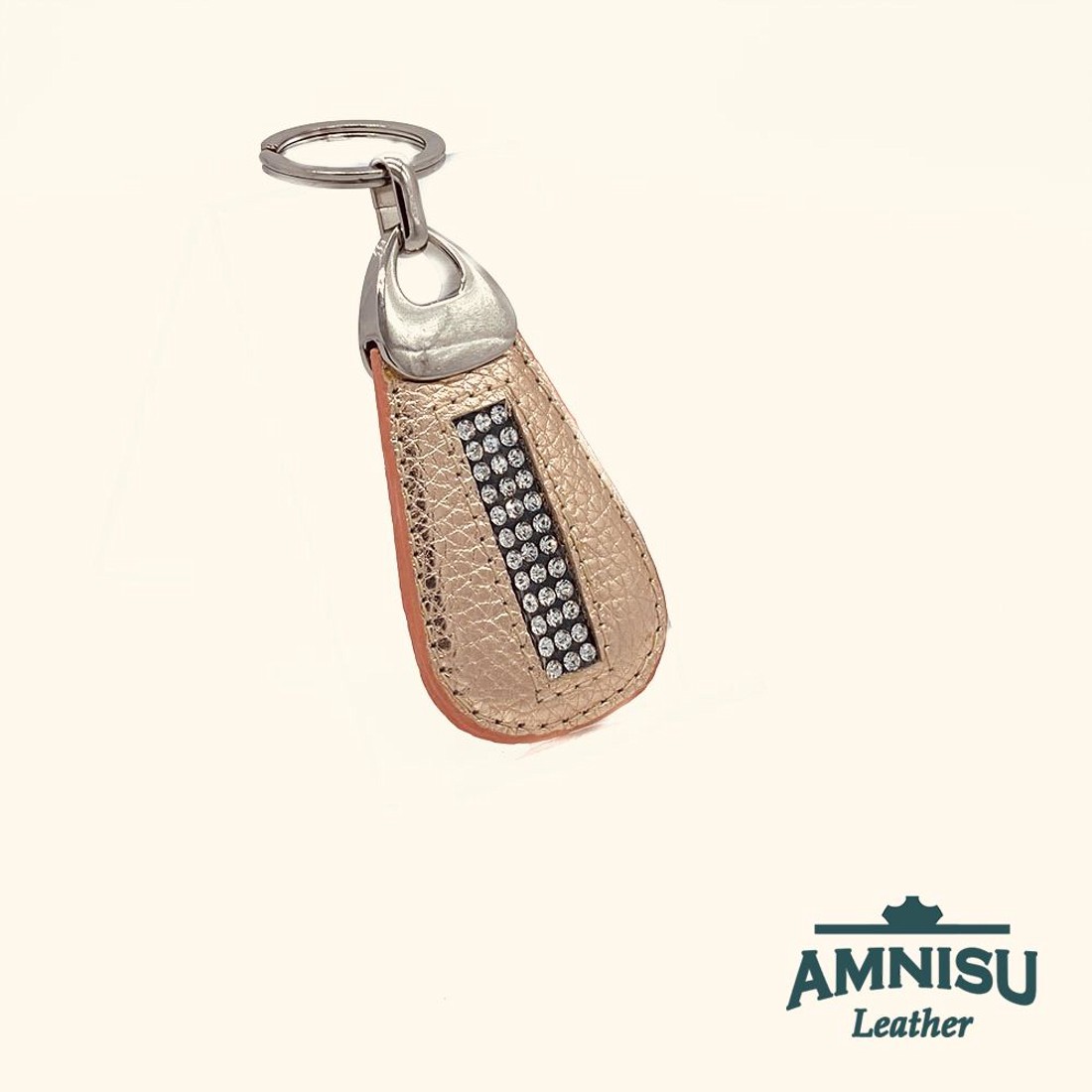 Rosegold csepp alakú swarovski köves kulcstartó H2014 - táska & tok - kulcstartó & táskadísz - kulcstartó - Meska.hu