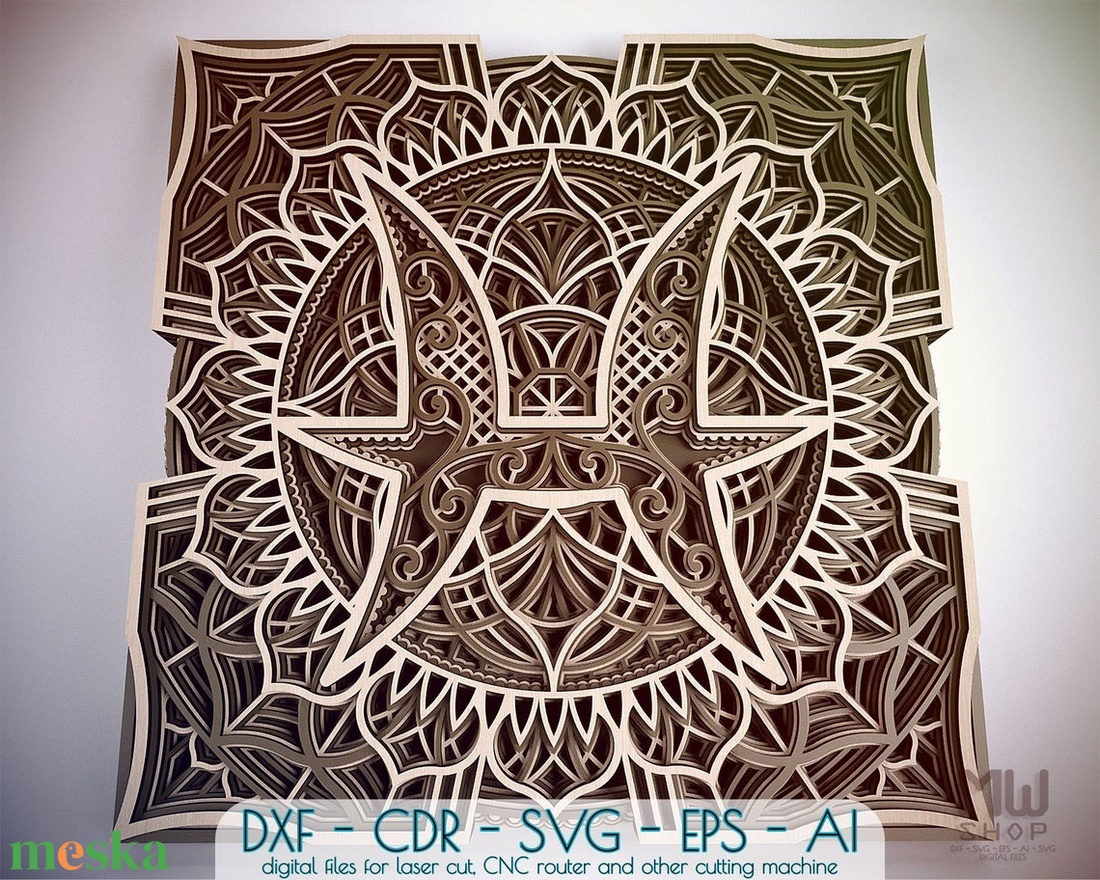 Mandala csillagjegy, Halak - otthon & életmód - dekoráció - spiritualitás - mandala - Meska.hu Mandala csillagjegy, Halak - otthon & életmód - dekoráció - spiritualitás - mandala - Meska.hu