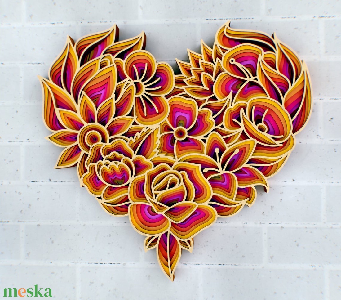 Mandala stílusú, virágokat ábrázoló szív - fali dísz, fali kép - otthon & életmód - dekoráció - kép & falikép - fából készült kép - Meska.hu Mandala stílusú, virágokat ábrázoló szív - fali dísz, fali kép - otthon & életmód - dekoráció - kép & falikép - fából készült kép - Meska.hu