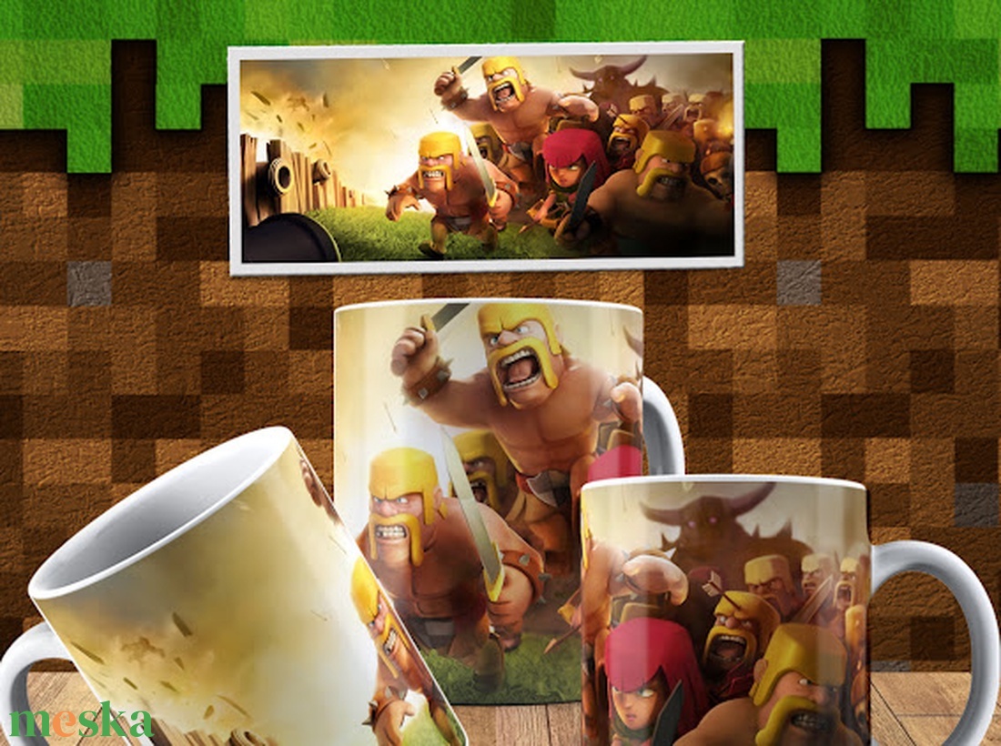 CLASH OF CLANS gamer bögre - otthon & életmód - Meska.hu