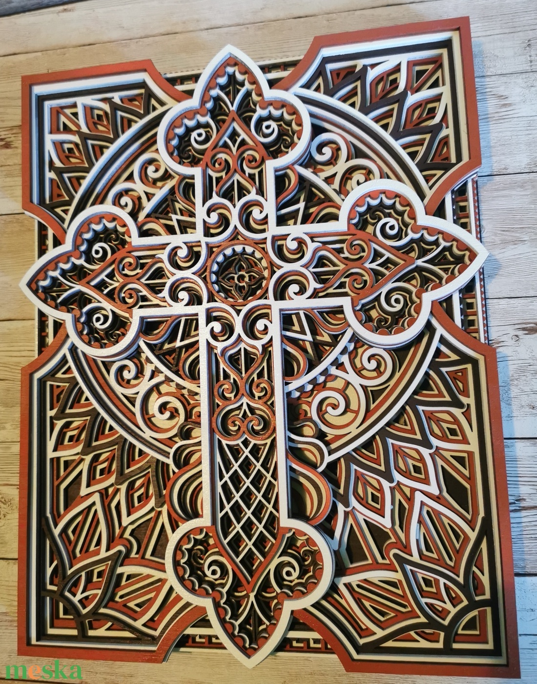 Mandala fali kereszt, 8 rétegű fali kép - otthon & életmód - vallás - kereszt - Meska.hu Mandala fali kereszt, 8 rétegű fali kép - otthon & életmód - vallás - kereszt - Meska.hu