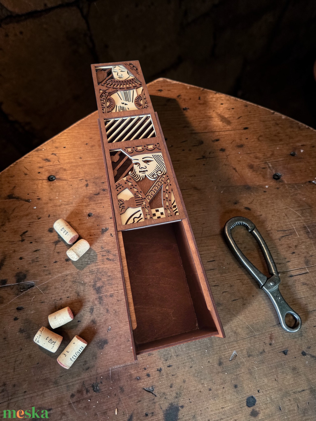 Prémium italtartó - születésnapra, névnapra, évfordulóra, ajándékba - király és dáma - otthon & életmód - konyhafelszerelés, tálalás - italos kellékek - italtartó - Meska.hu