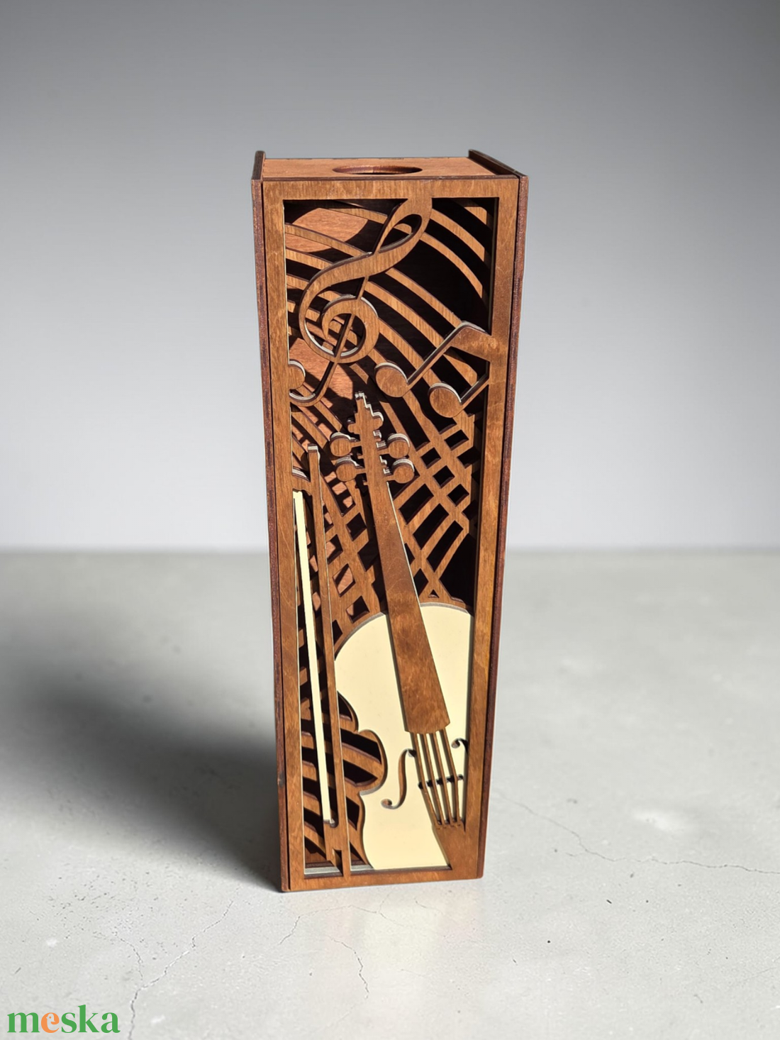 Prémium italtartó - születésnapra, névnapra, évfordulóra, ajándékba - hegedű és violinkulcs - otthon & életmód - konyhafelszerelés, tálalás - italos kellékek - italtartó - Meska.hu