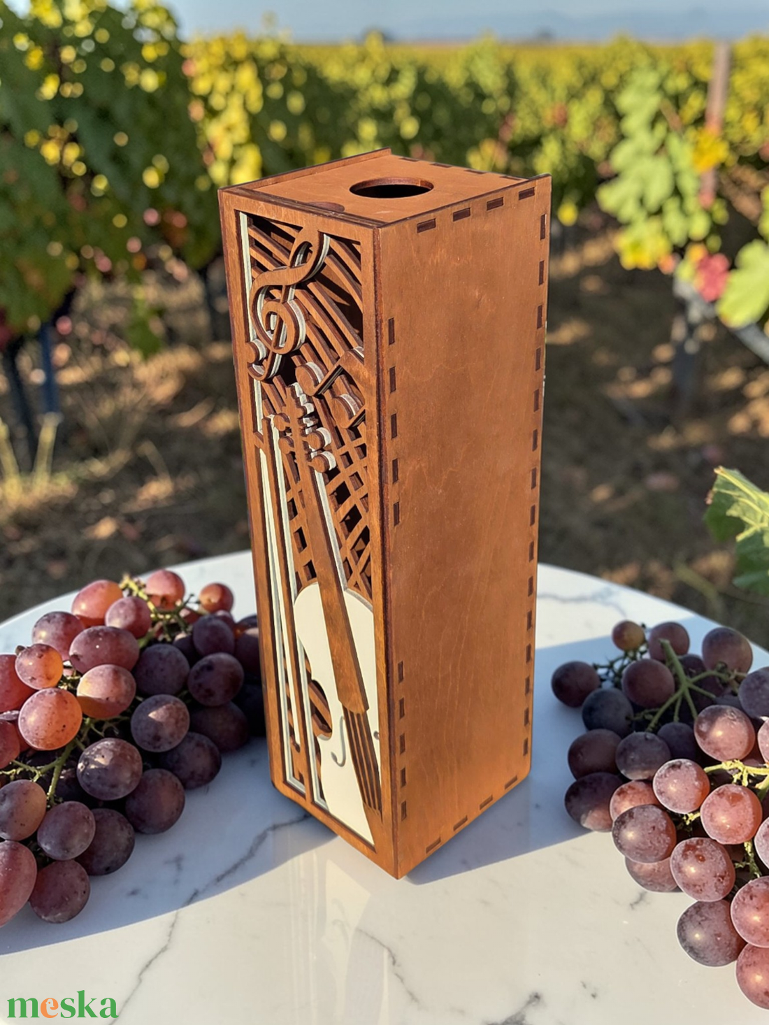 Prémium italtartó - születésnapra, névnapra, évfordulóra, ajándékba - hegedű és violinkulcs - otthon & életmód - konyhafelszerelés, tálalás - italos kellékek - italtartó - Meska.hu