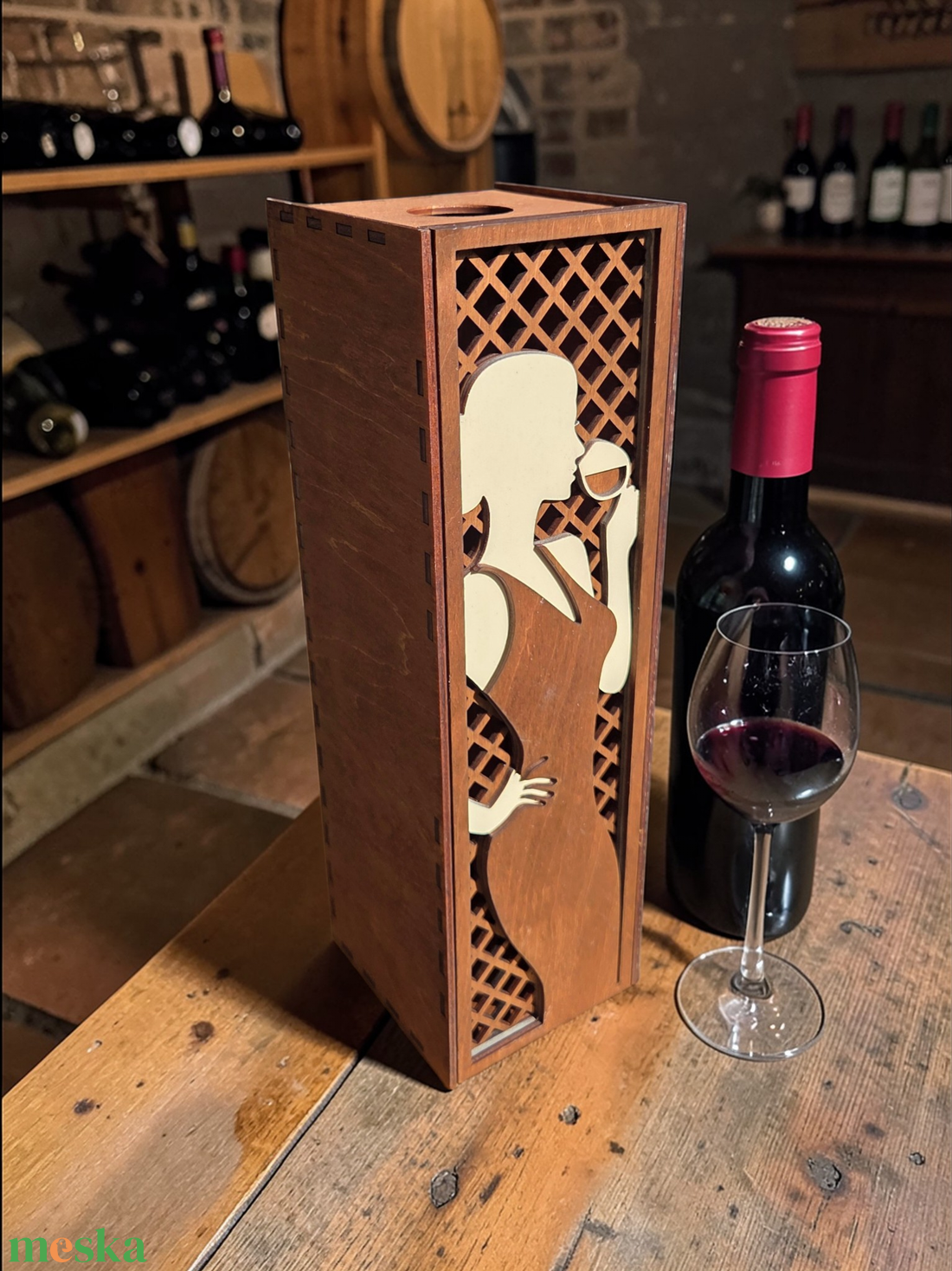 Prémium italtartó - születésnapra, névnapra, évfordulóra, ajándékba - borkóstoló - otthon & életmód - konyhafelszerelés, tálalás - italos kellékek - italtartó - Meska.hu