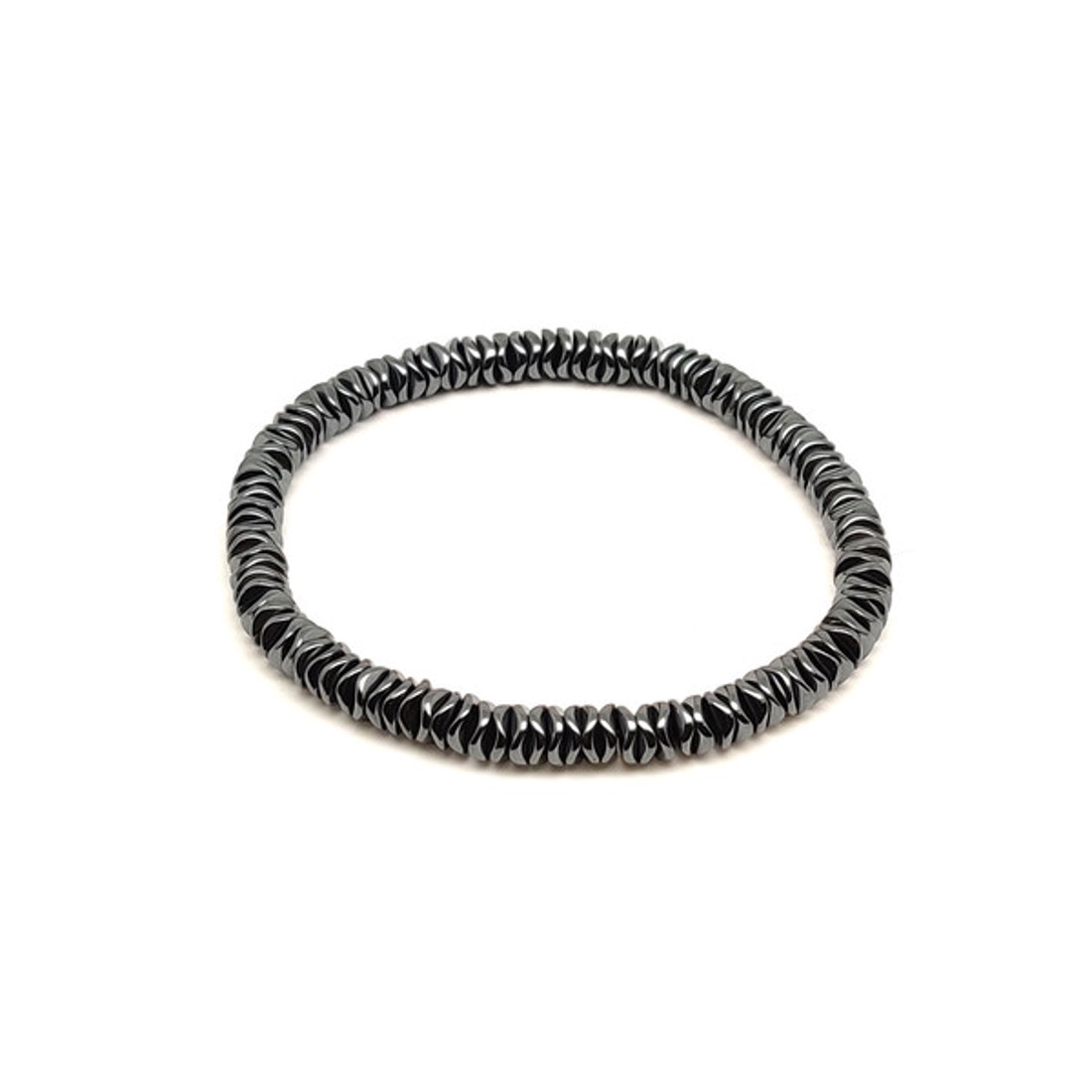 Hematit hullám korong ásványkarkötő 6x1,5 mm Ezüsthullám - ékszer - karkötő - ásványkarkötő - Meska.hu