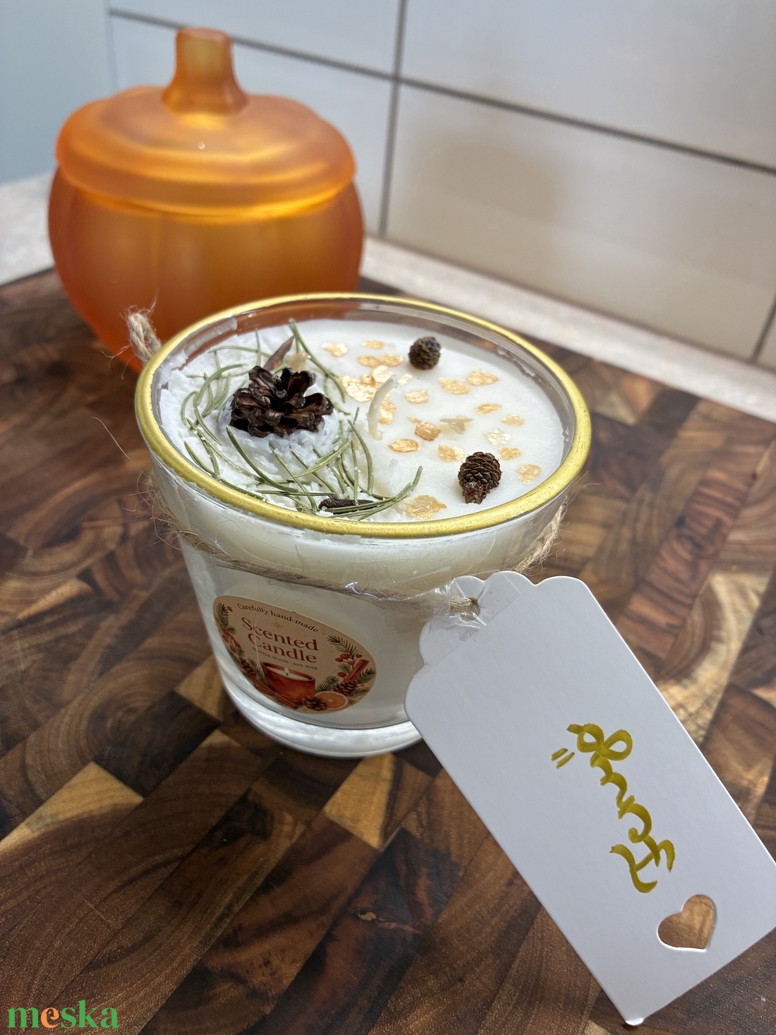 Fenyő illatú szójaviasz gyertya (220 ml) - otthon & életmód - gyertya, illat, aroma - gyertya - Meska.hu