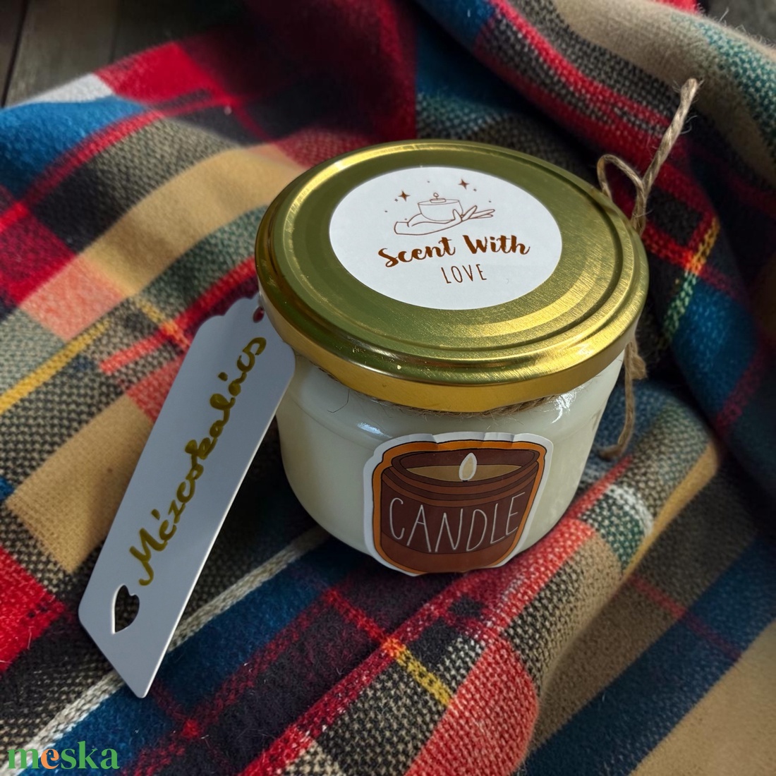 Mézeskalács illatú szójaviasz gyertya (200 ml) - otthon & életmód - gyertya, illat, aroma - gyertya - Meska.hu