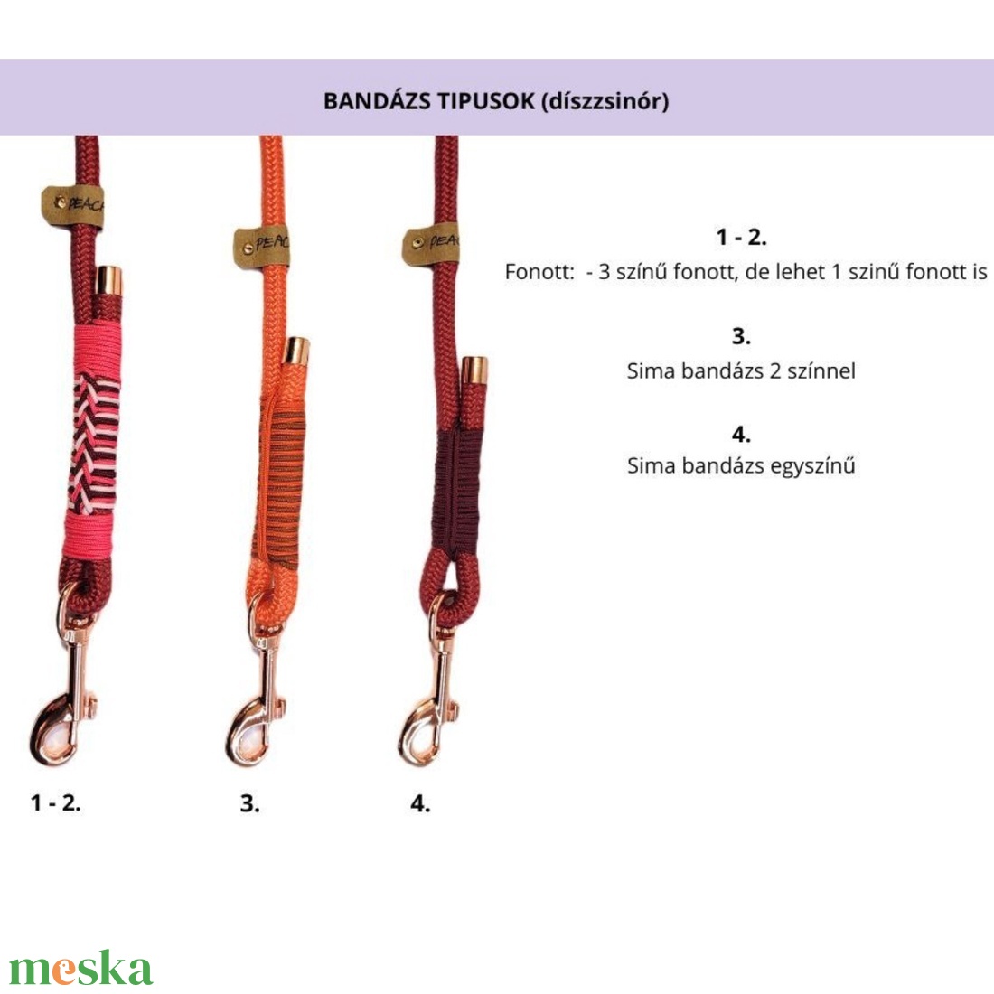 MULTI WAY Kötélpóráz - több színben és hosszúságban - otthon & életmód - kisállatoknak - kutyáknak - kutya póráz - Meska.hu