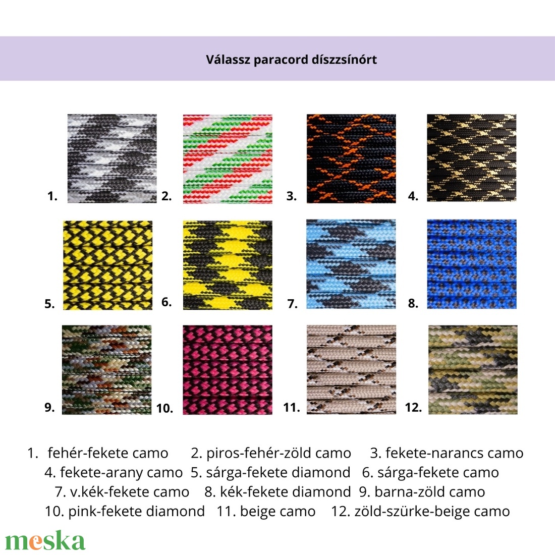 Nyakörv szett- Fekete-fehér camo paracord fonással  - otthon & életmód - kisállatoknak - kutyáknak - kutya nyakörv, póráz szett - Meska.hu