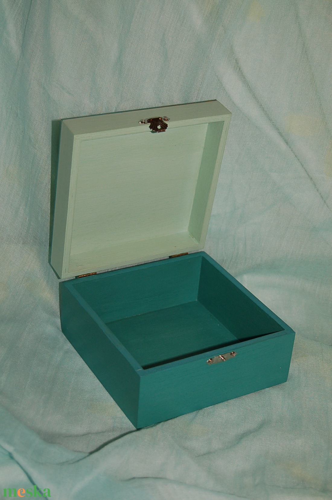 Teás doboz - Város esőben 4 rekeszes - otthon & életmód - tárolás & rendszerezés - doboz - Meska.hu