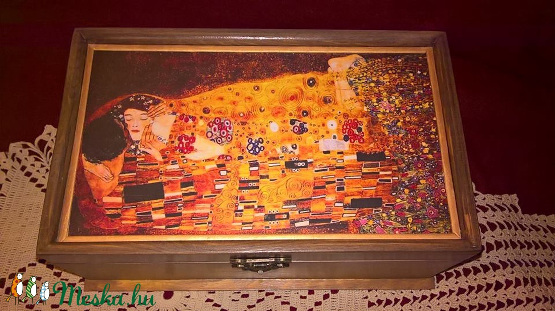 Nagy ékszeres doboz - Klimt - Csók - - Meska.hu Nagy ékszeres doboz - Klimt - Csók - - Meska.hu