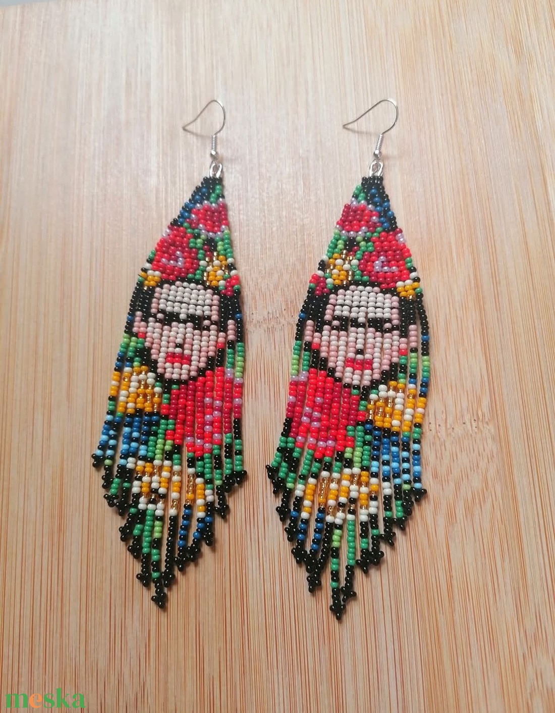 Frida Khalo ihlette fülbevaló.  - ékszer - ékszerszett - Meska.hu