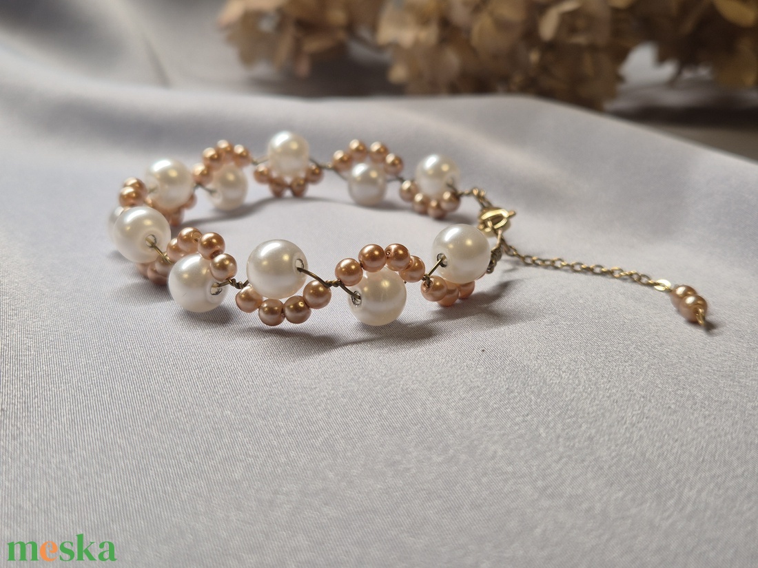 Egyedi kézzel készült gyöngy karkötő - ékszer - karkötő - gyöngyös karkötő - Meska.hu