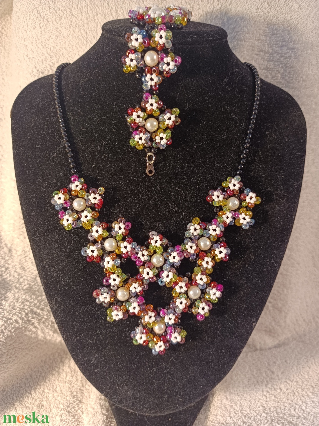 170 - ékszer - nyaklánc - gyöngyös nyaklánc - Meska.hu