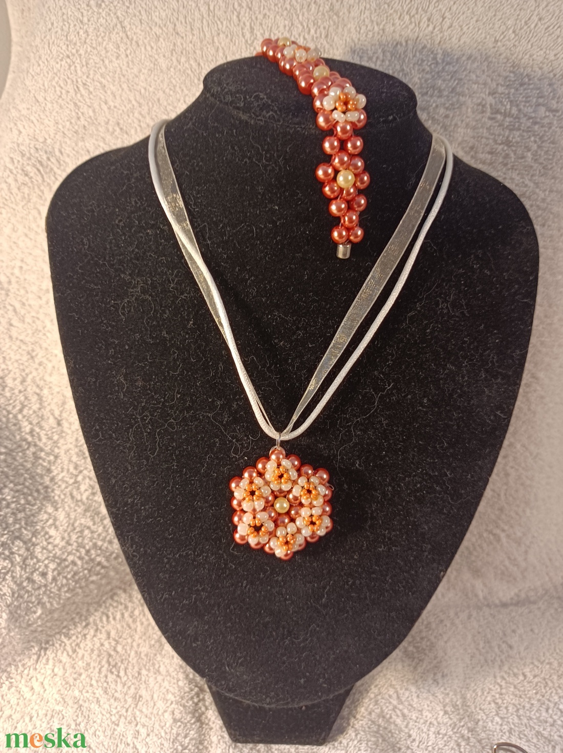 195 - ékszer - nyaklánc - gyöngyös nyaklánc - Meska.hu