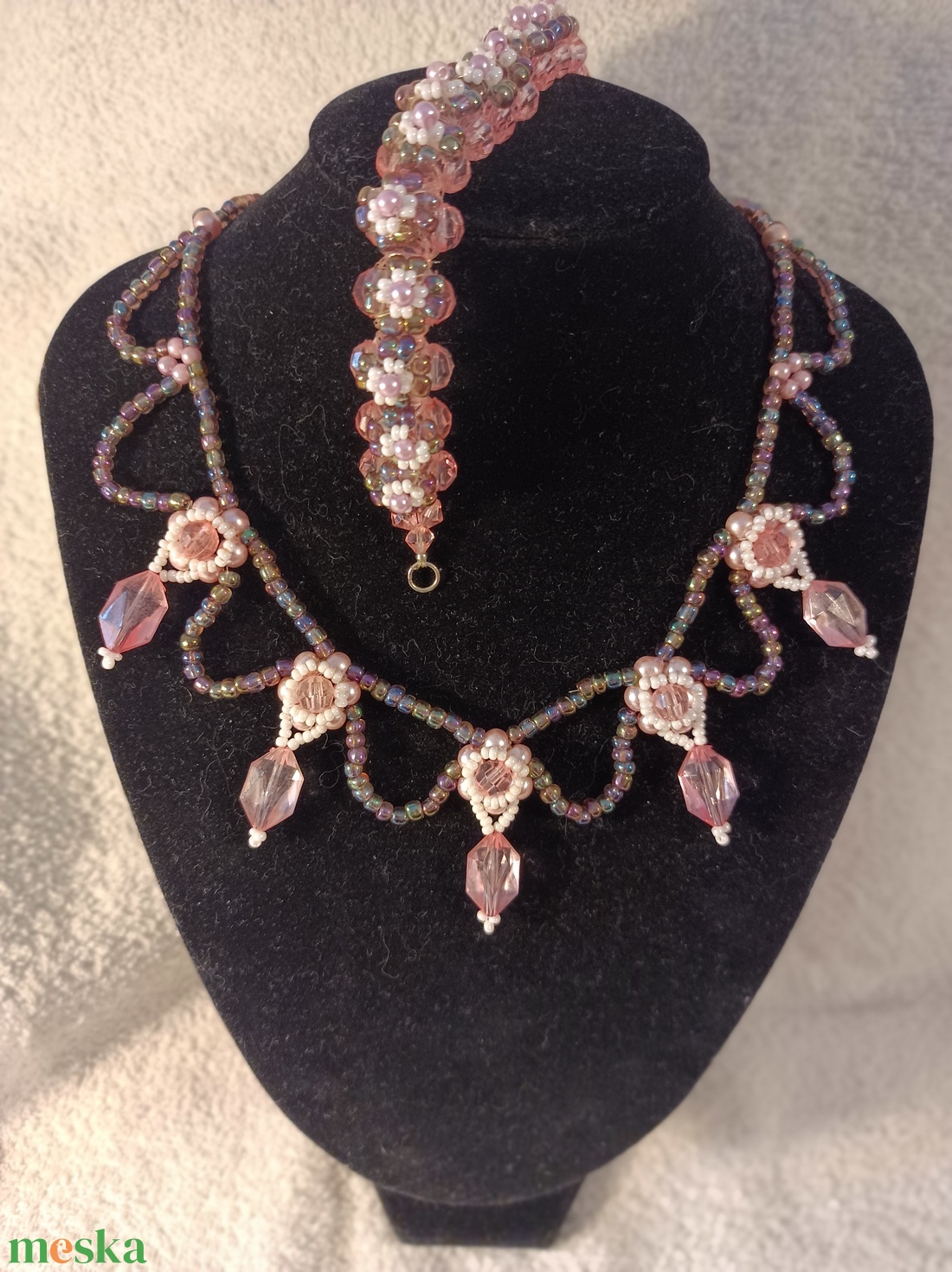 209 - ékszer - nyaklánc - gyöngyös nyaklánc - Meska.hu