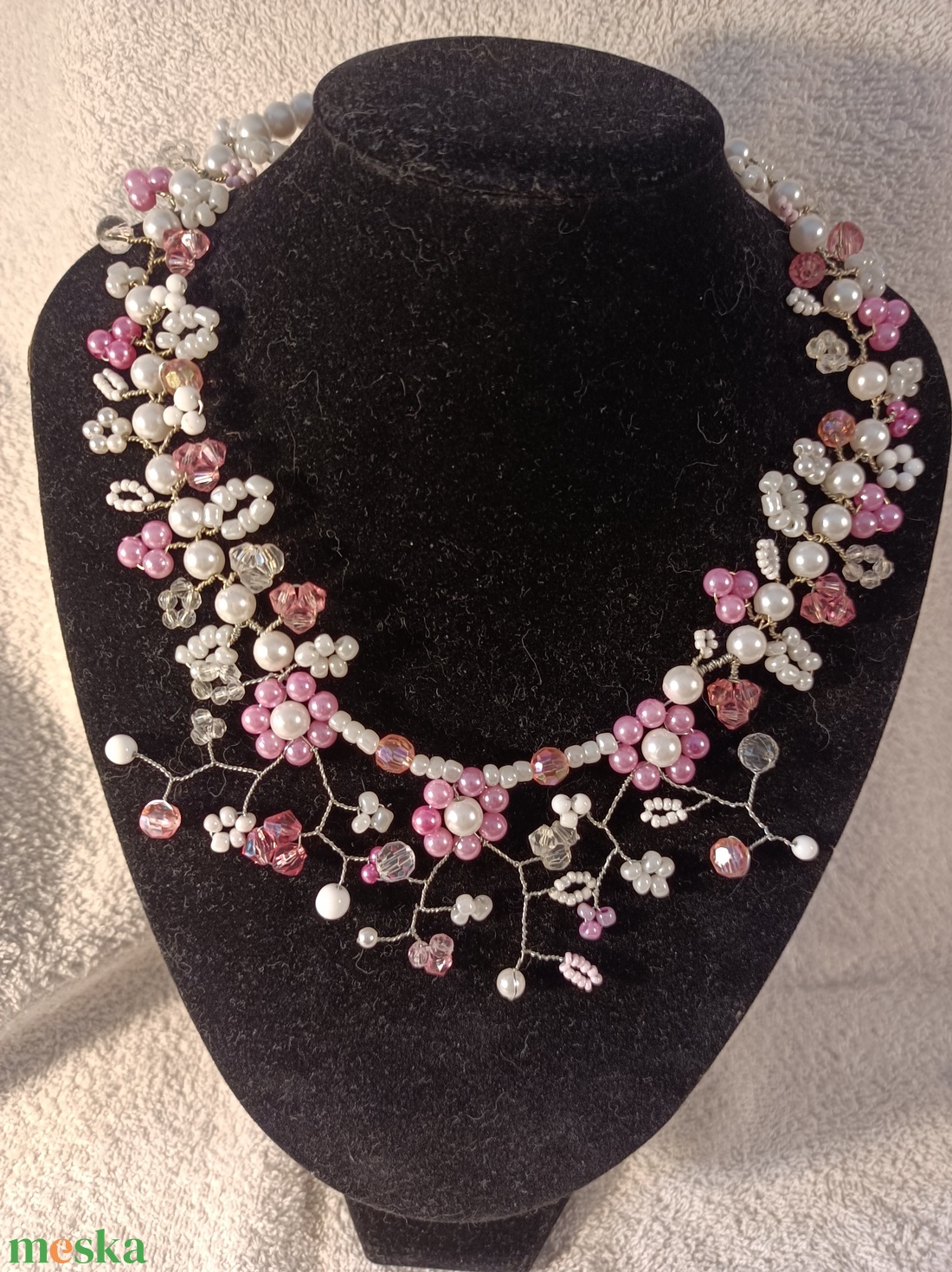 220 - ékszer - nyaklánc - gyöngyös nyaklánc - Meska.hu