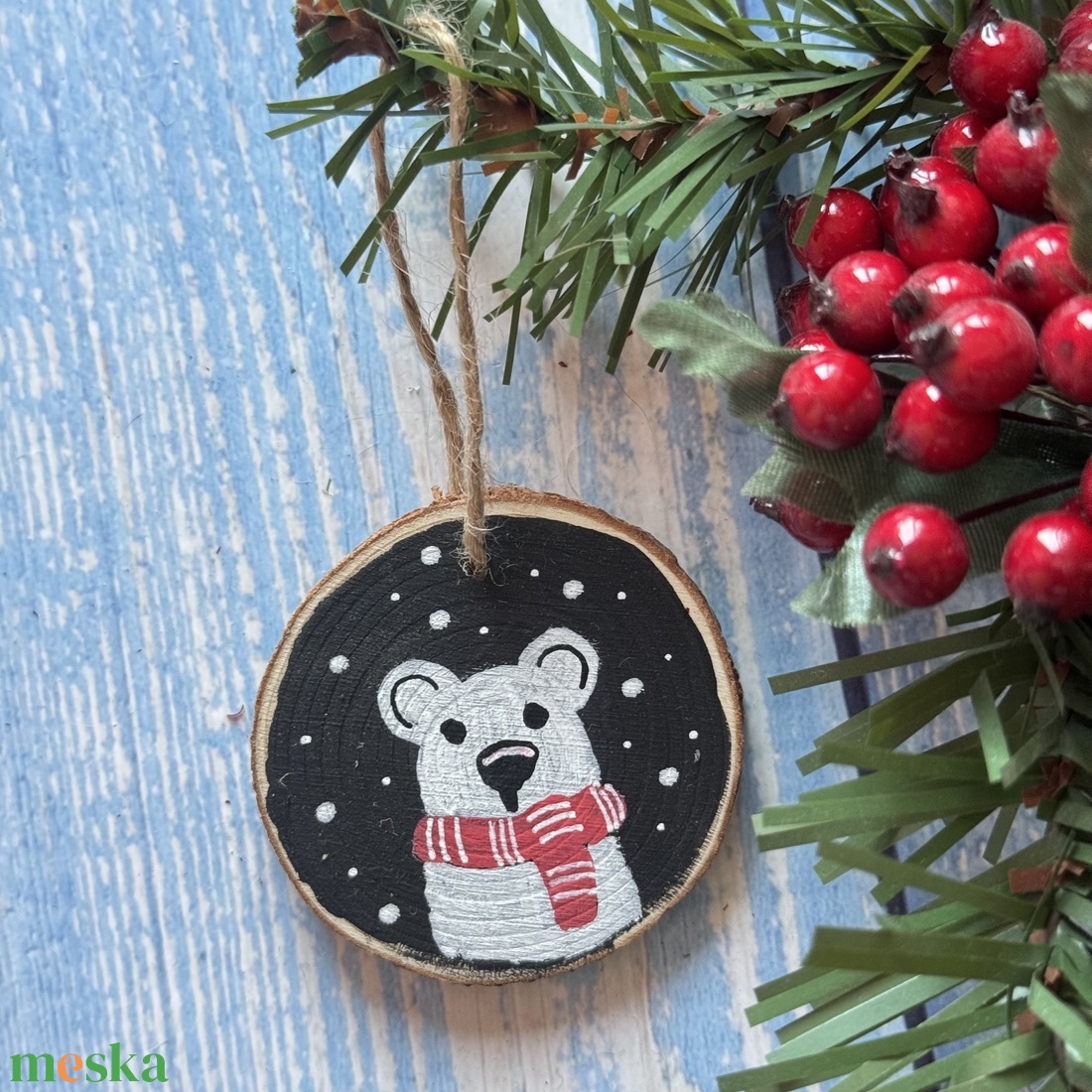 Fakorong karácsonyfa dísz - macis - karácsony - karácsonyi lakásdekoráció - karácsonyfadíszek - Meska.hu