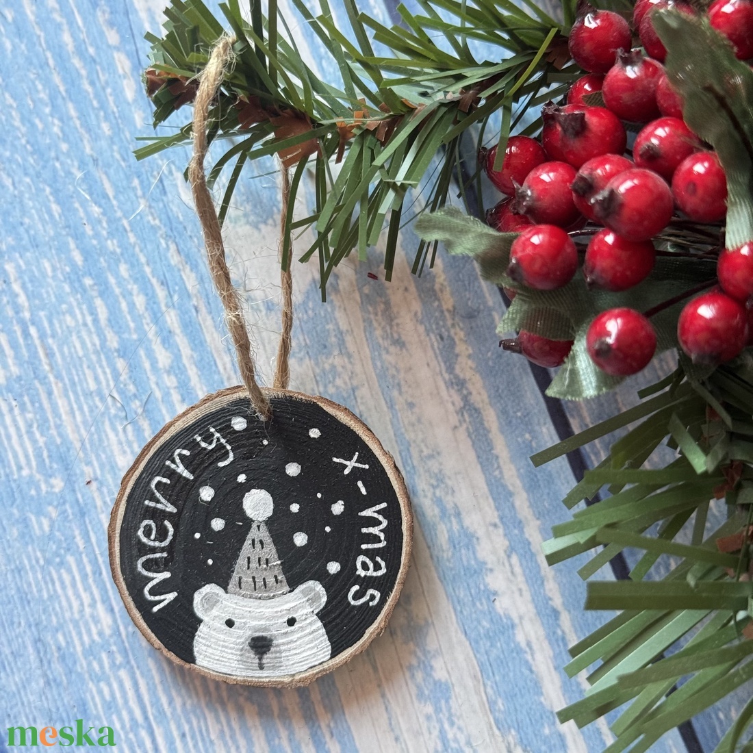 Fakorong karácsonyfa dísz - macis - karácsony - karácsonyi lakásdekoráció - karácsonyfadíszek - Meska.hu