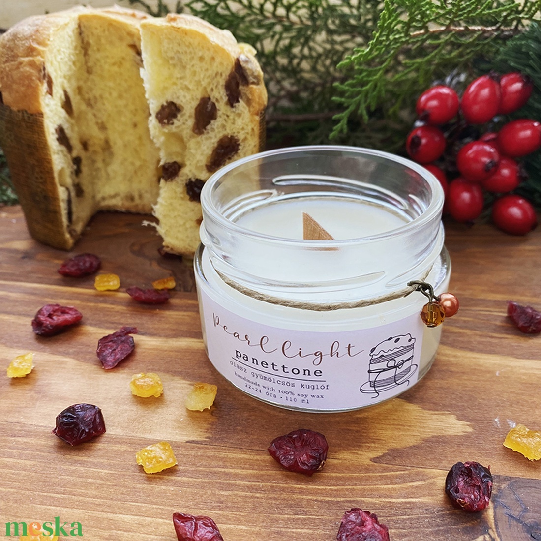 Panettone szójagyertya CLASSIC - otthon & életmód - gyertya, illat, aroma - gyertya - Meska.hu