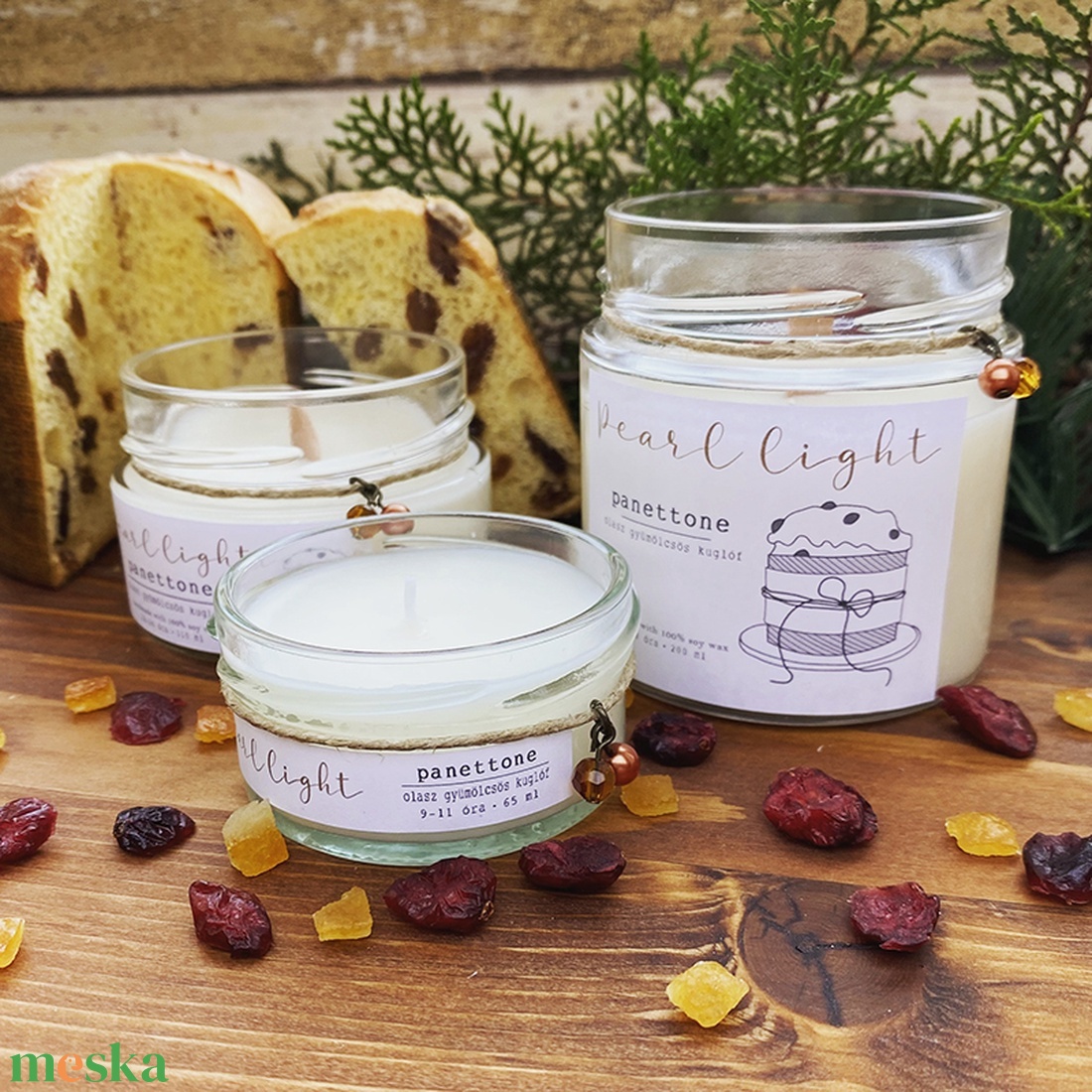 Panettone szójagyertya CLASSIC - otthon & életmód - gyertya, illat, aroma - gyertya - Meska.hu