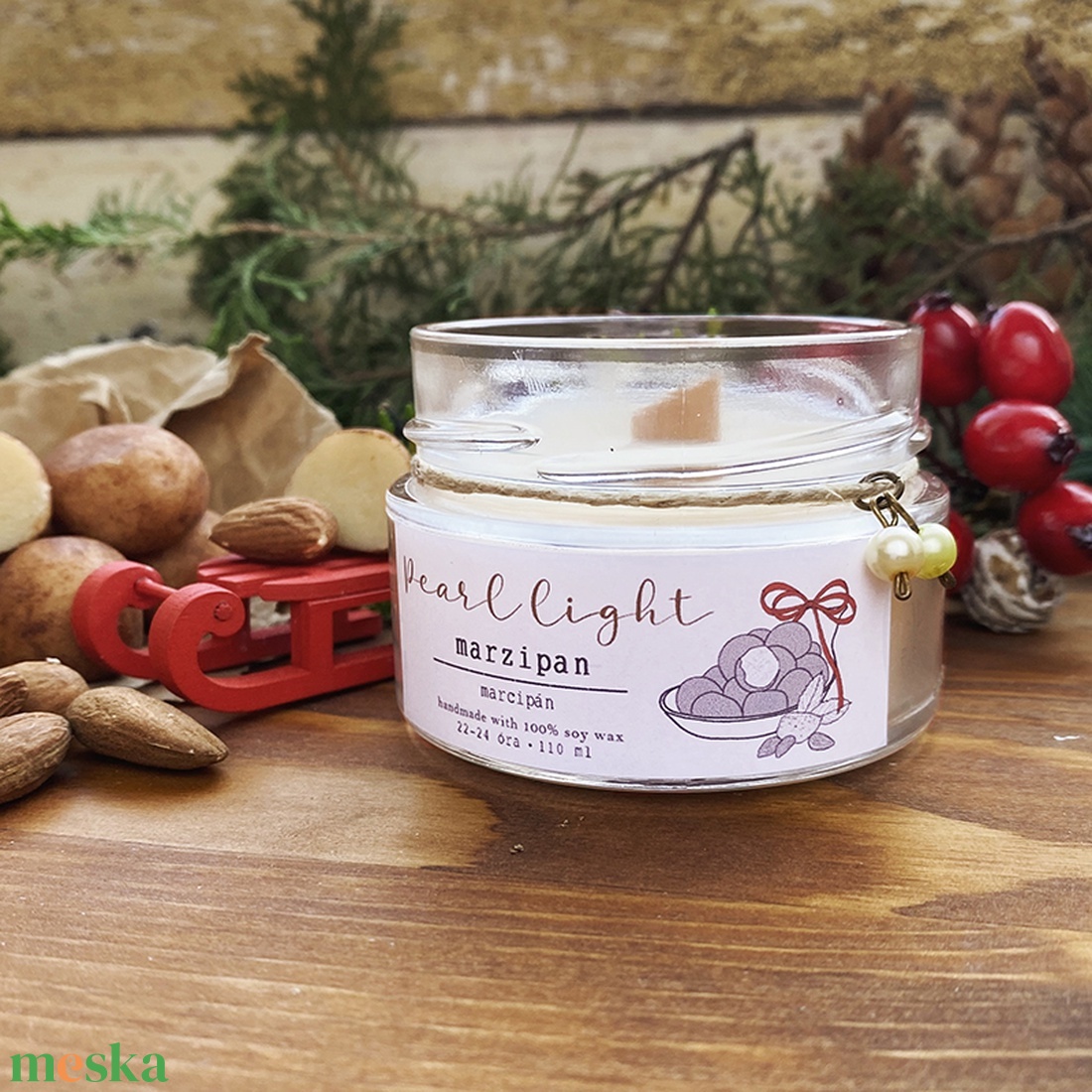 Marzipan szójagyertya CLASSIC - otthon & életmód - gyertya, illat, aroma - gyertya - Meska.hu Marzipan szójagyertya CLASSIC - otthon & életmód - gyertya, illat, aroma - gyertya - Meska.hu