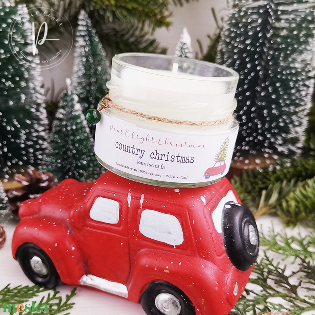 Country Christmas 75 ml - karácsony - karácsonyi lakásdekoráció - karácsonyi illatgyertya, mécses - Meska.hu