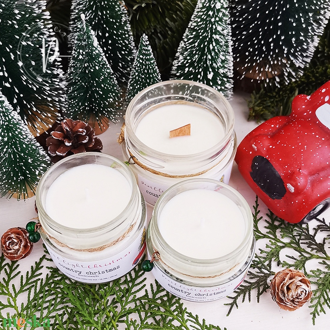 Country Christmas 75 ml - karácsony - karácsonyi lakásdekoráció - karácsonyi illatgyertya, mécses - Meska.hu