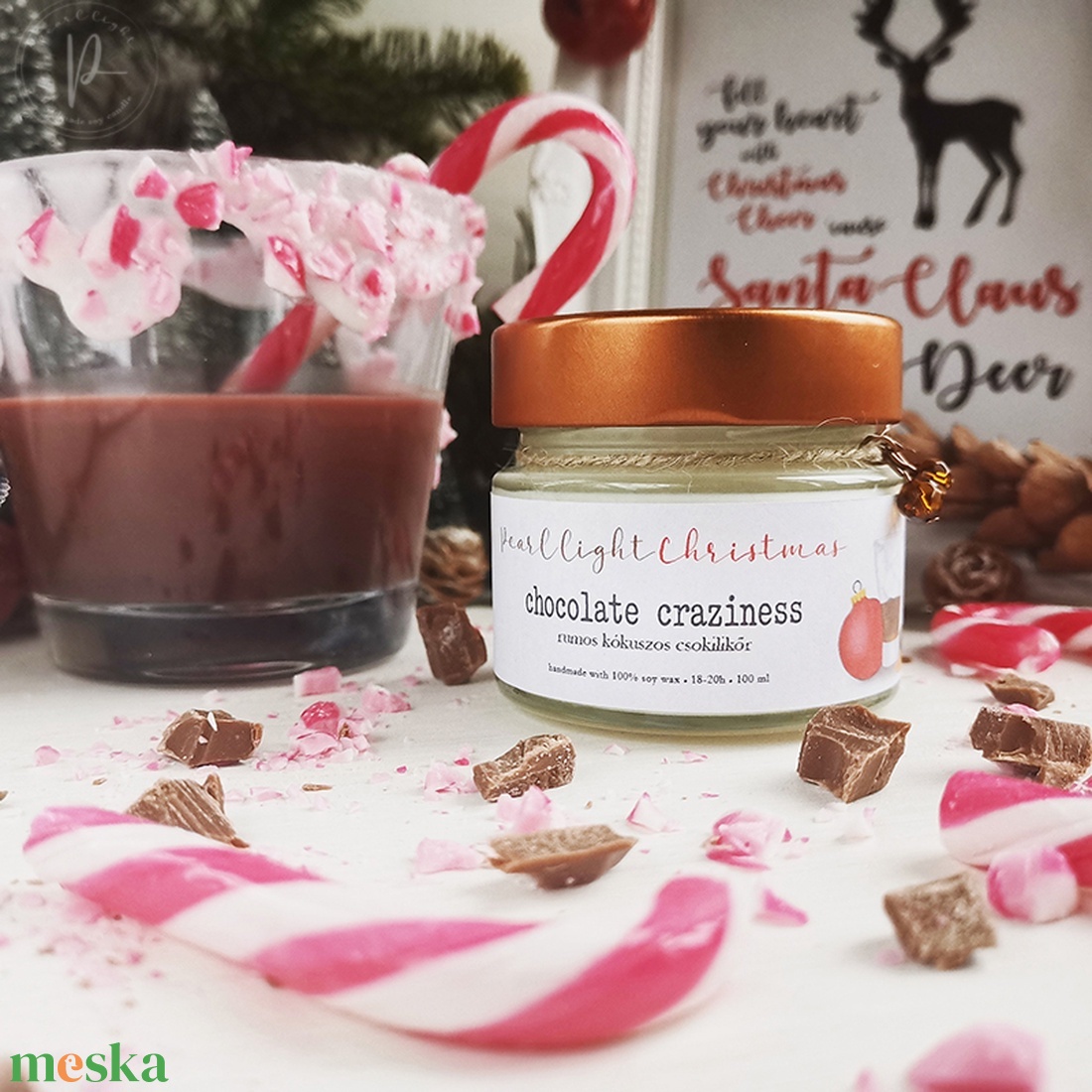 Chocolate Craziness 100 ml - karácsony - karácsonyi lakásdekoráció - karácsonyi illatgyertya, mécses - Meska.hu