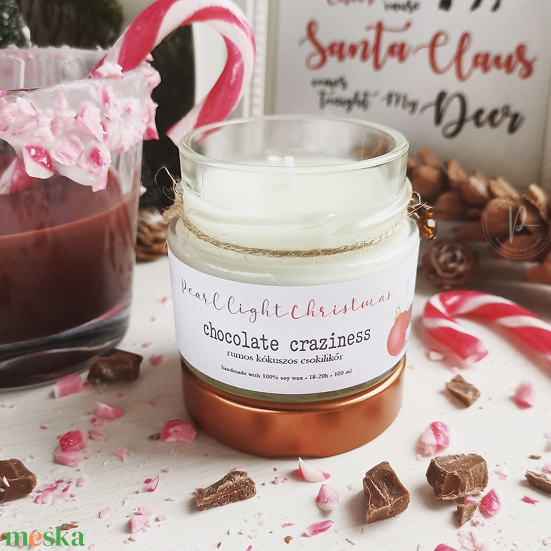 Chocolate Craziness 100 ml - karácsony - karácsonyi lakásdekoráció - karácsonyi illatgyertya, mécses - Meska.hu